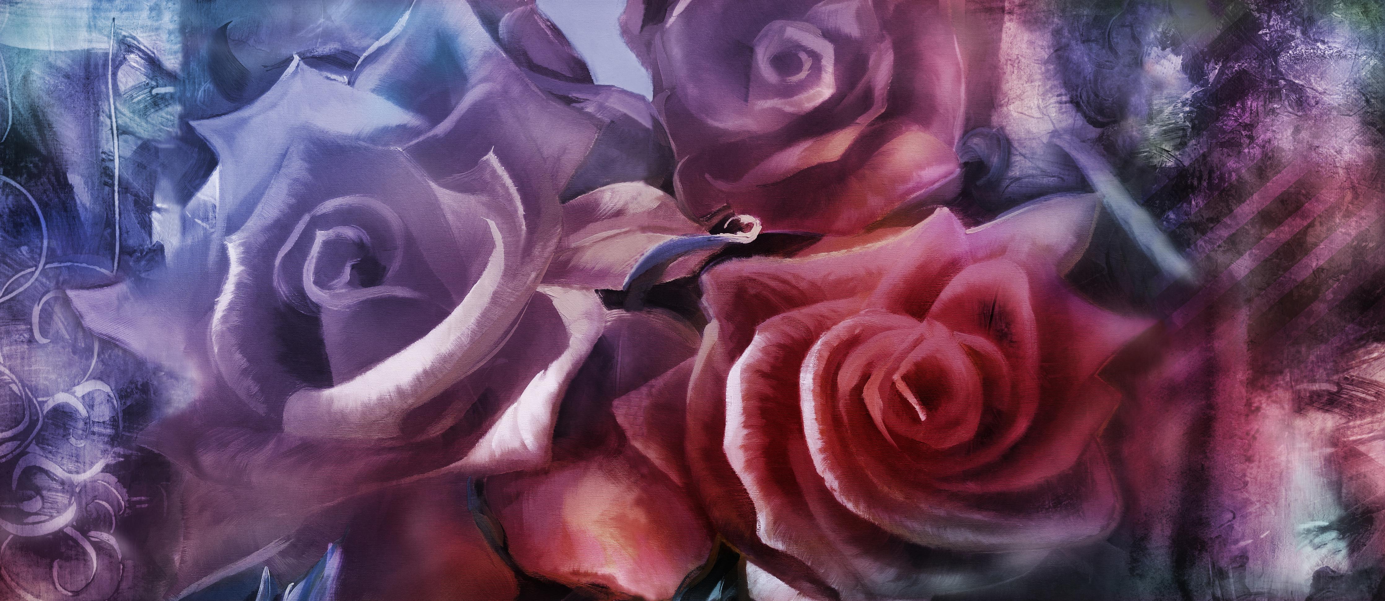 Spritzschutz-Rosenmalerei