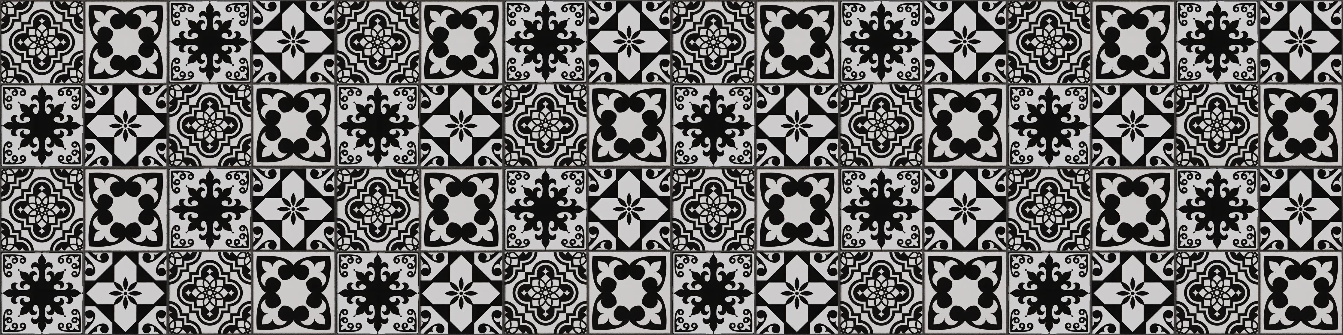 Spritzschutz-Schwarz-grau Vintage Fliesen