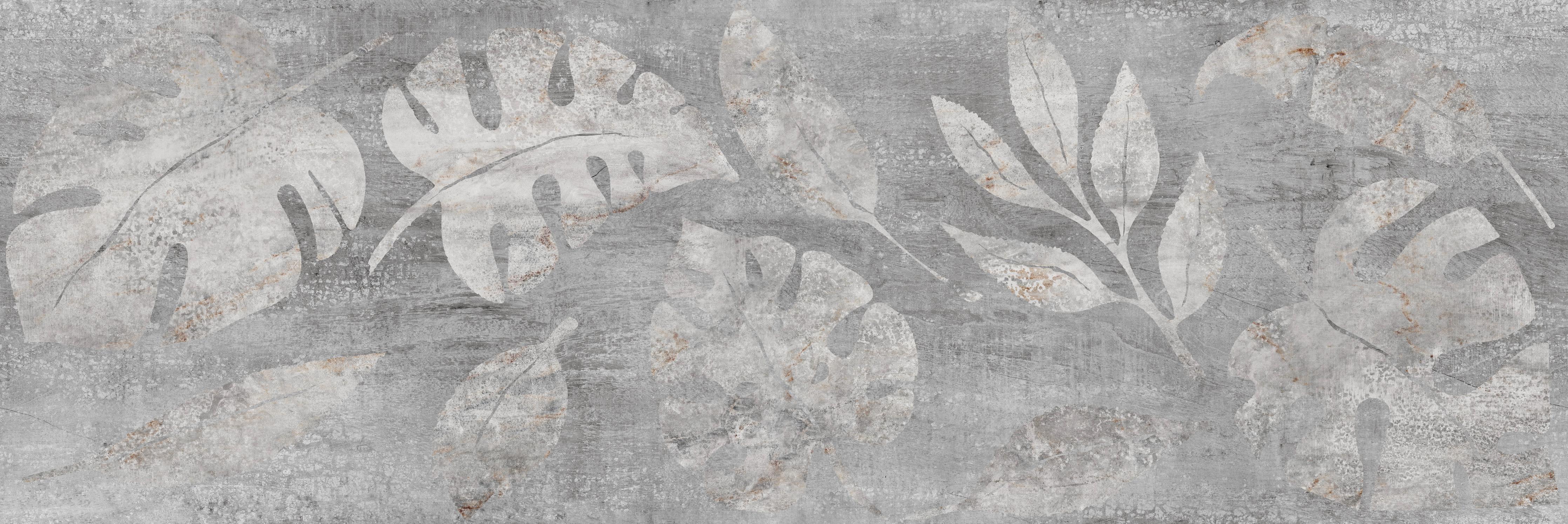 Spritzschutz-Seamless Weiß-Graue Beton Blatttextur