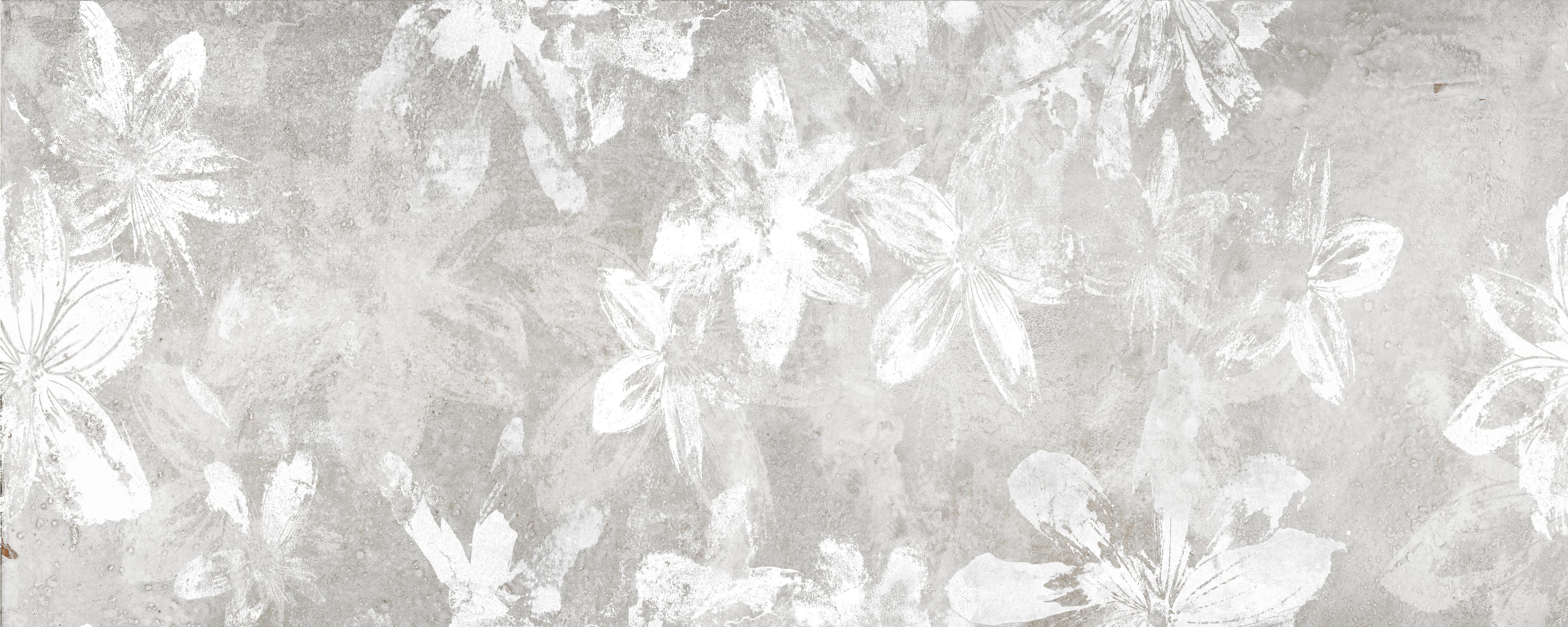 Spritzschutz-Abstrakte weiße Blumen auf Beton