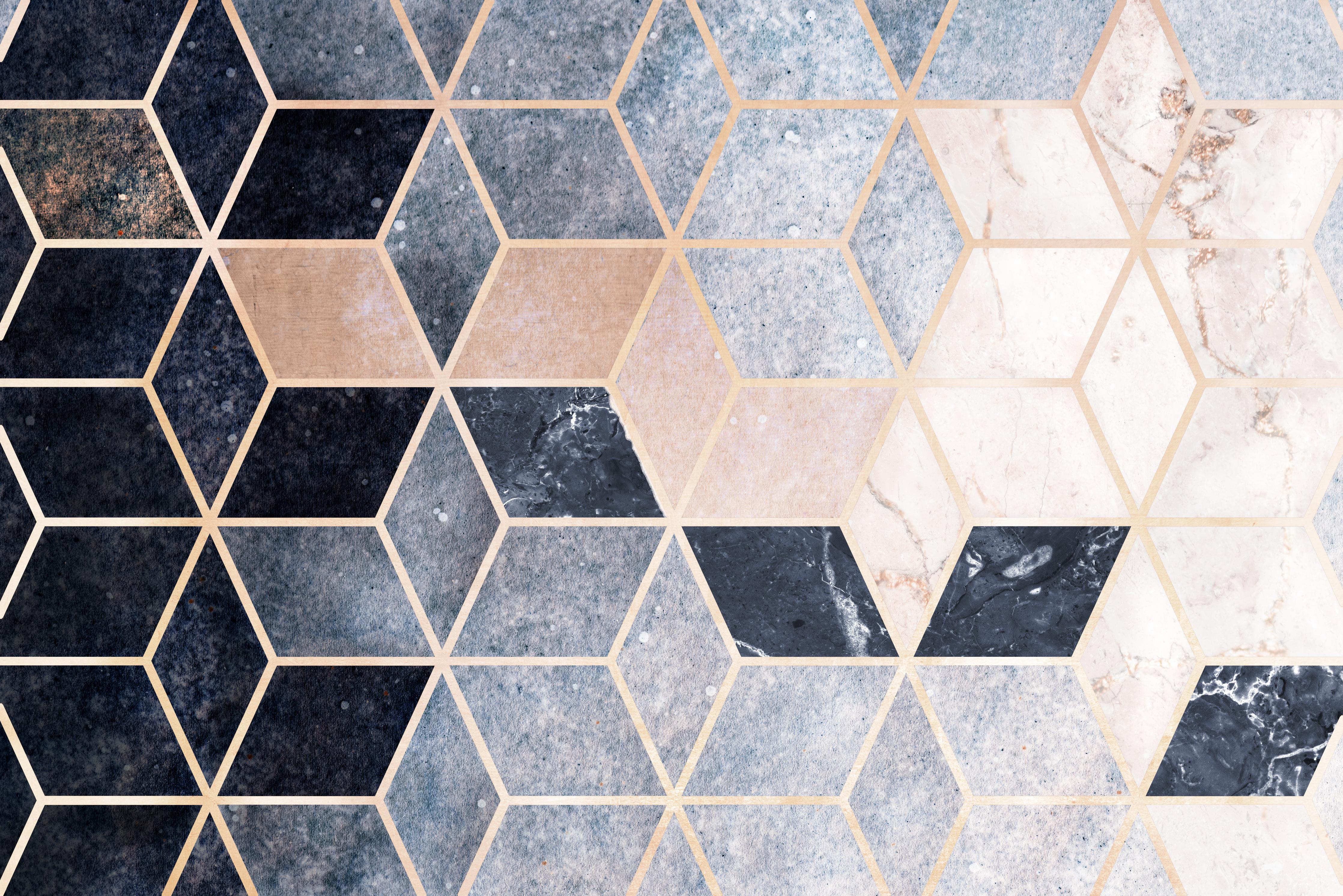 Spritzschutz-Kubisches marmorartiges Muster