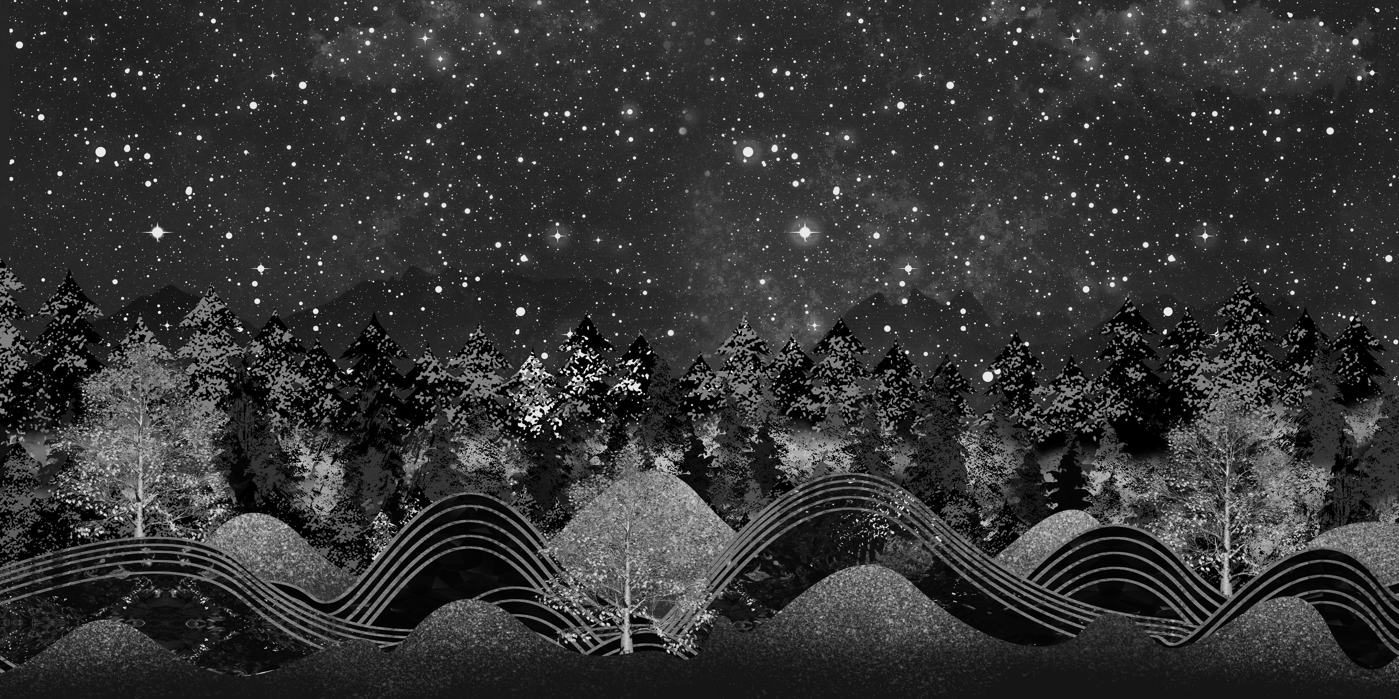 Spritzschutz-Tapete einer Landschaft - 3D