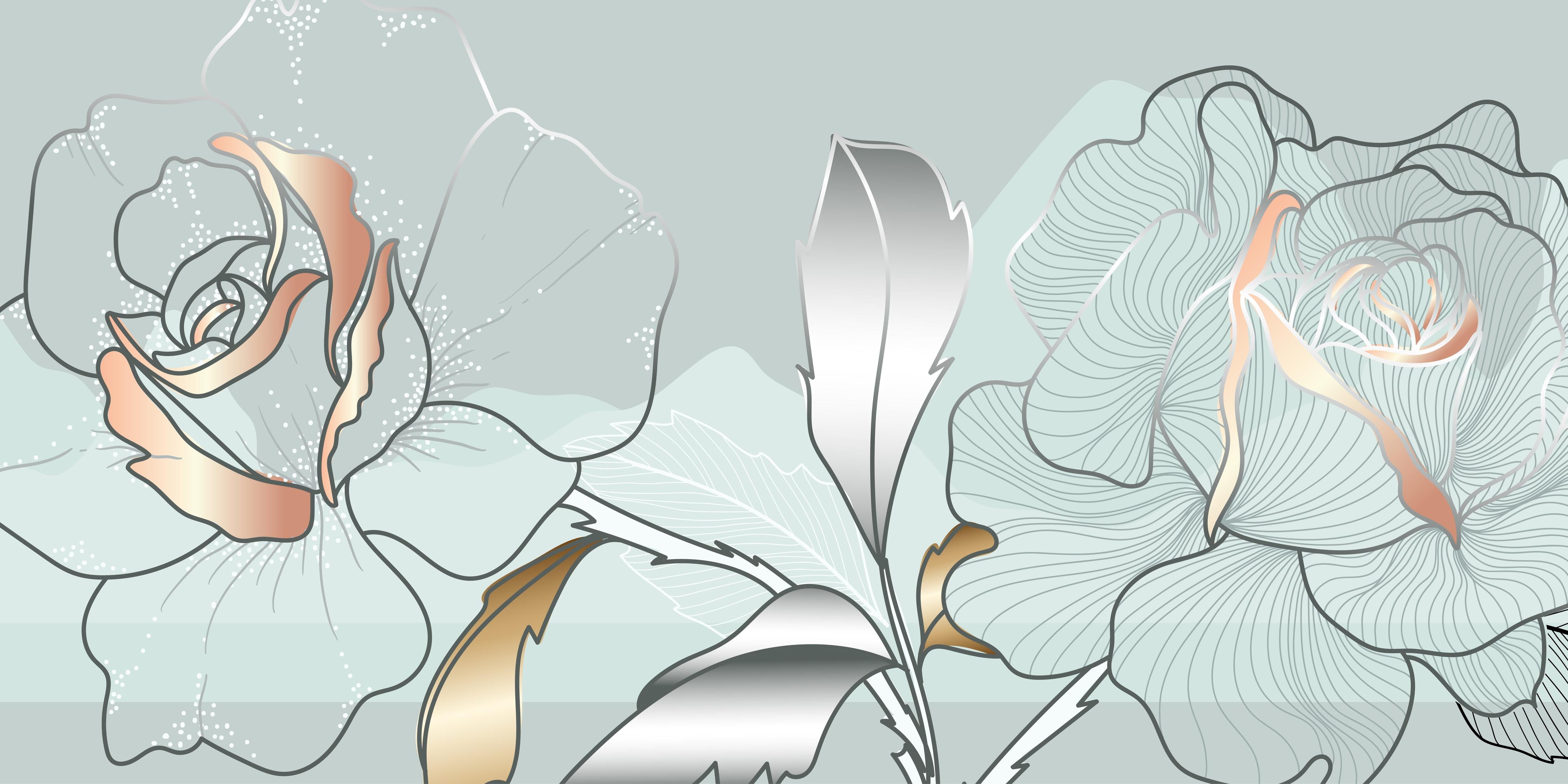 Spritzschutz-Türkise Blüten