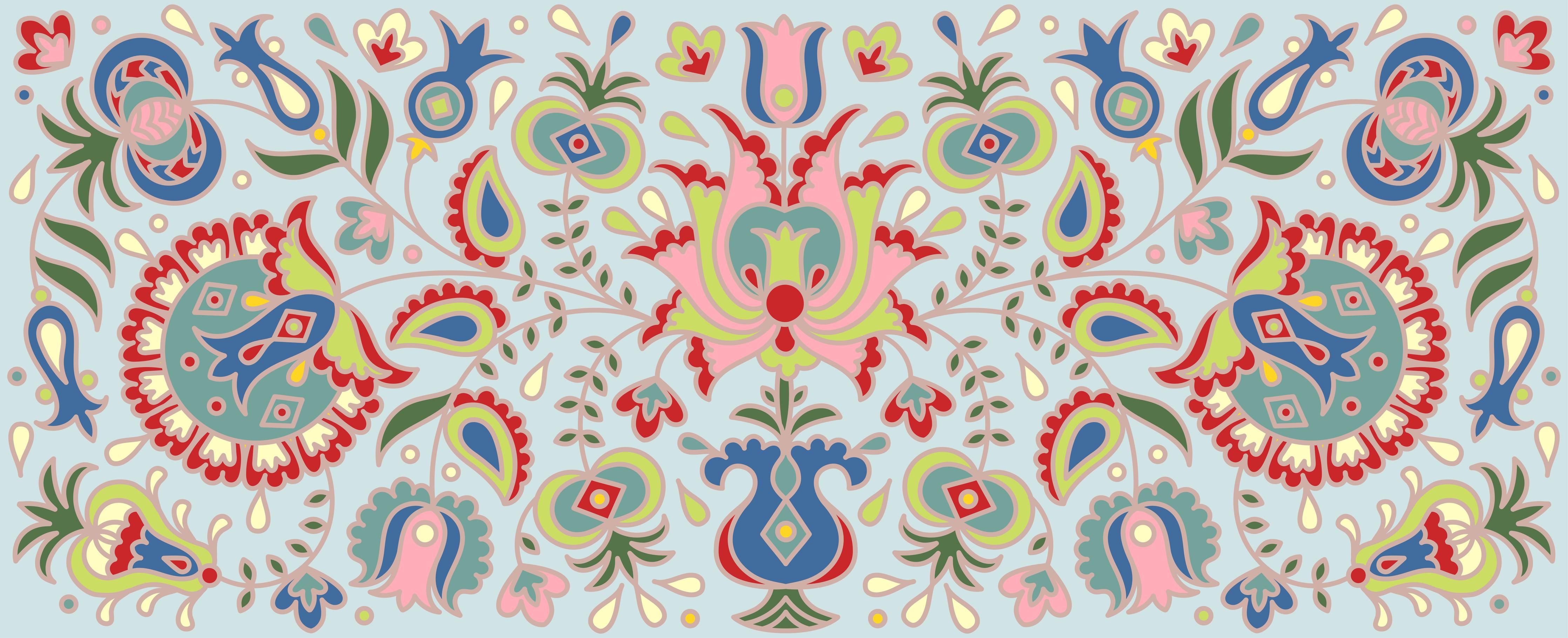 Spritzschutz-Vielfarbiges Floral Design Kunstdruck