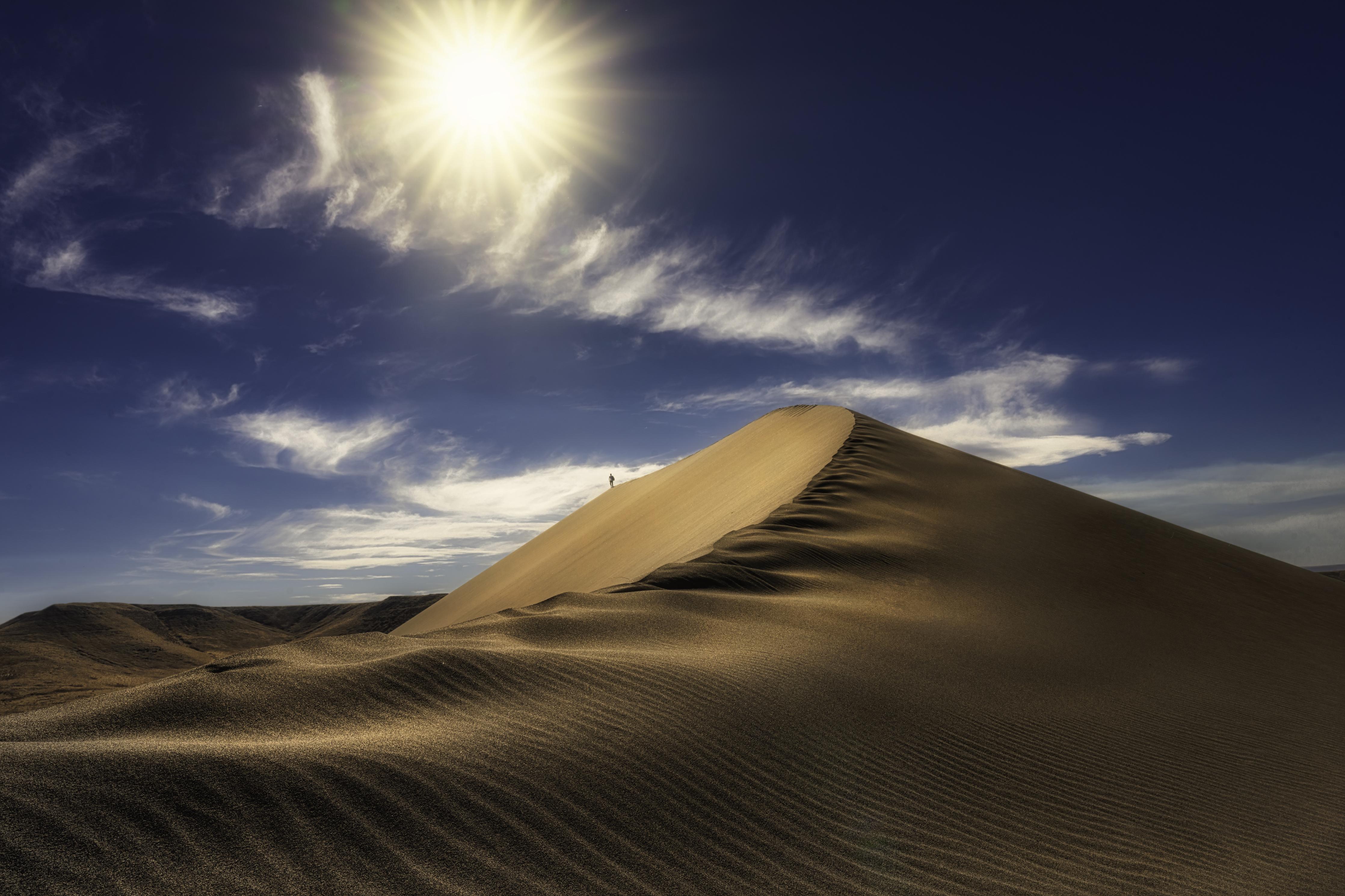 Spritzschutz-Wanderer in der Wüste