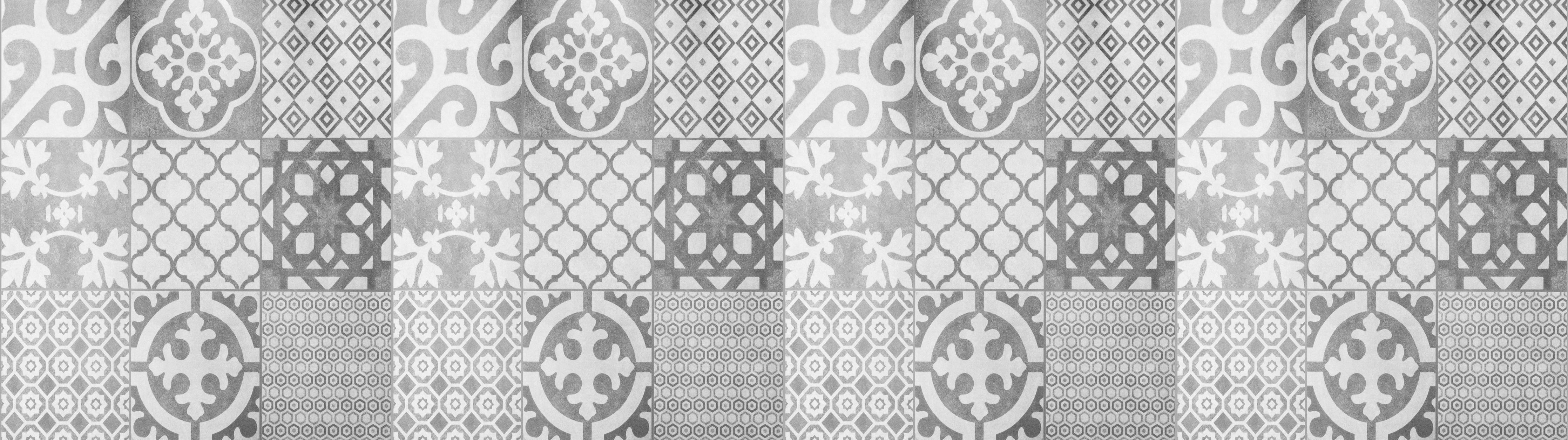 Spritzschutz-Weiß graue vintage Fliesen