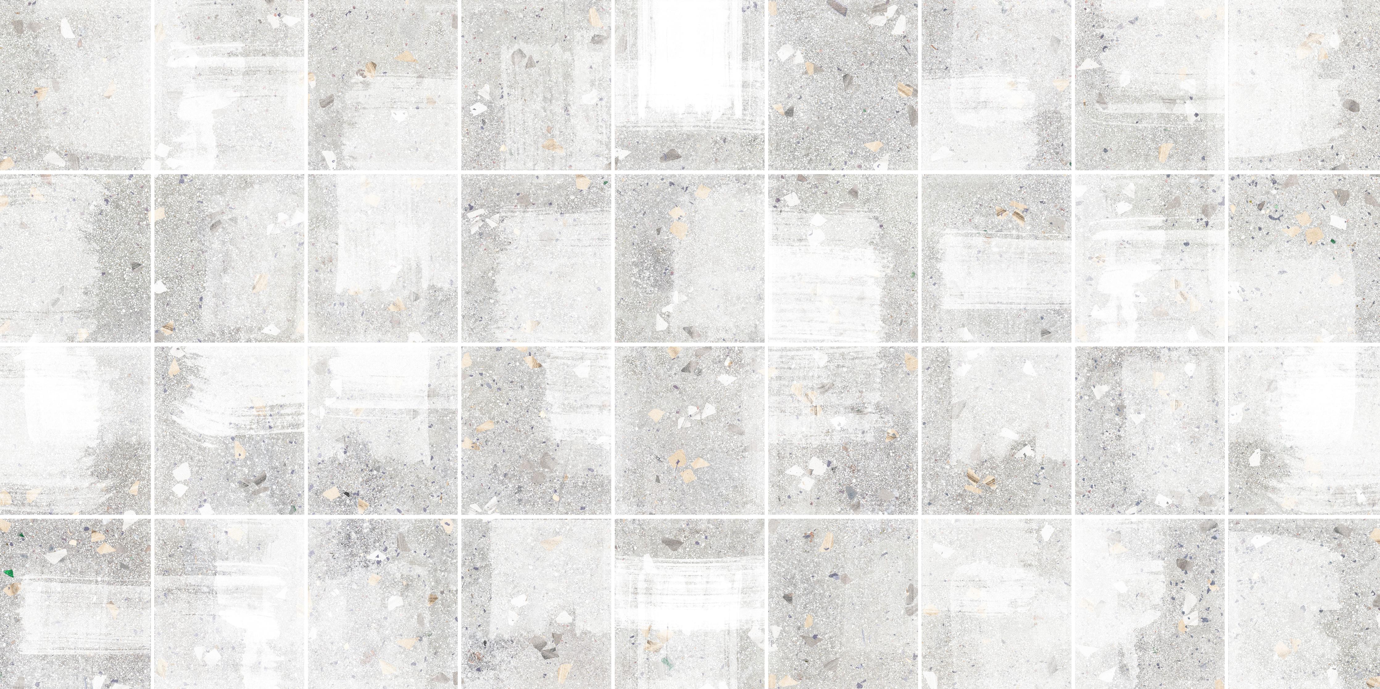 Spritzschutz-Weißes Fliesenmuster - Terrazzo Struktur