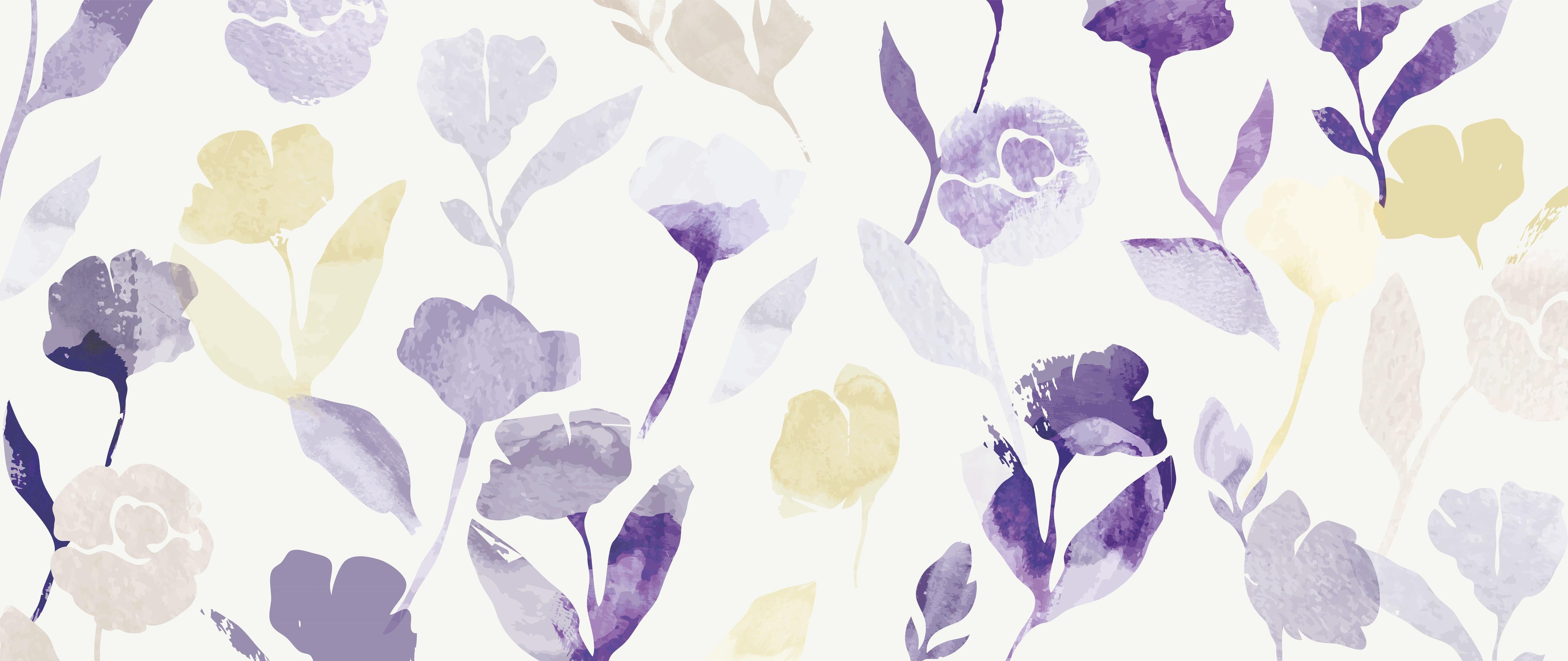 Spritzschutz-Zartes Blumenmuster in Pastelltönen Aquarell