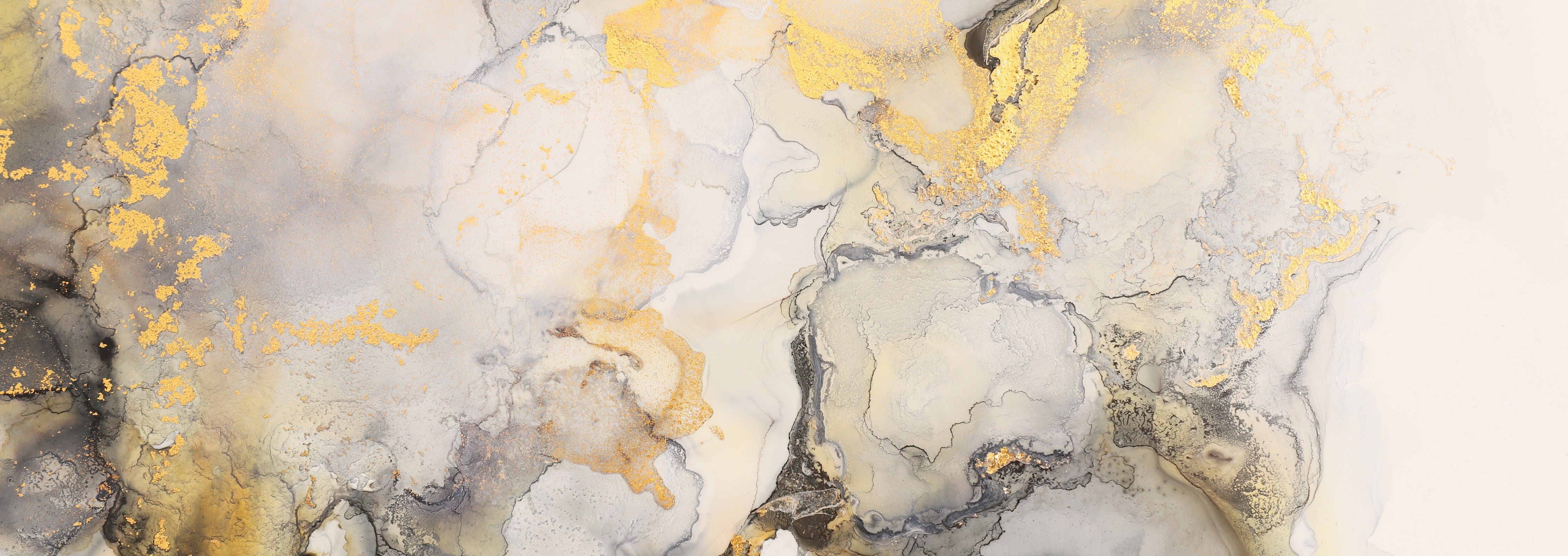 WC-Rückwand-Abstract Aquarell mit Gold-Details