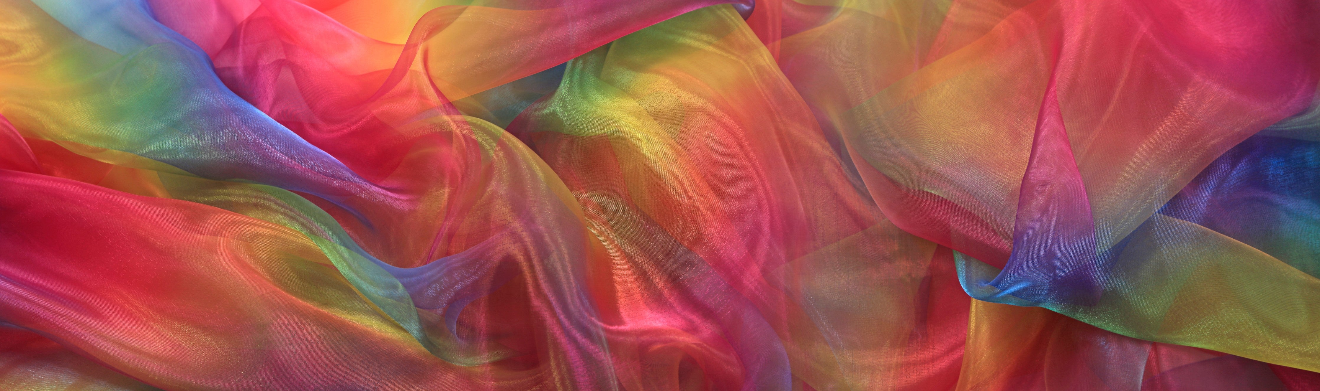 WC-Rückwand-Abstrakt buntes Farbspiel Stoffschleier