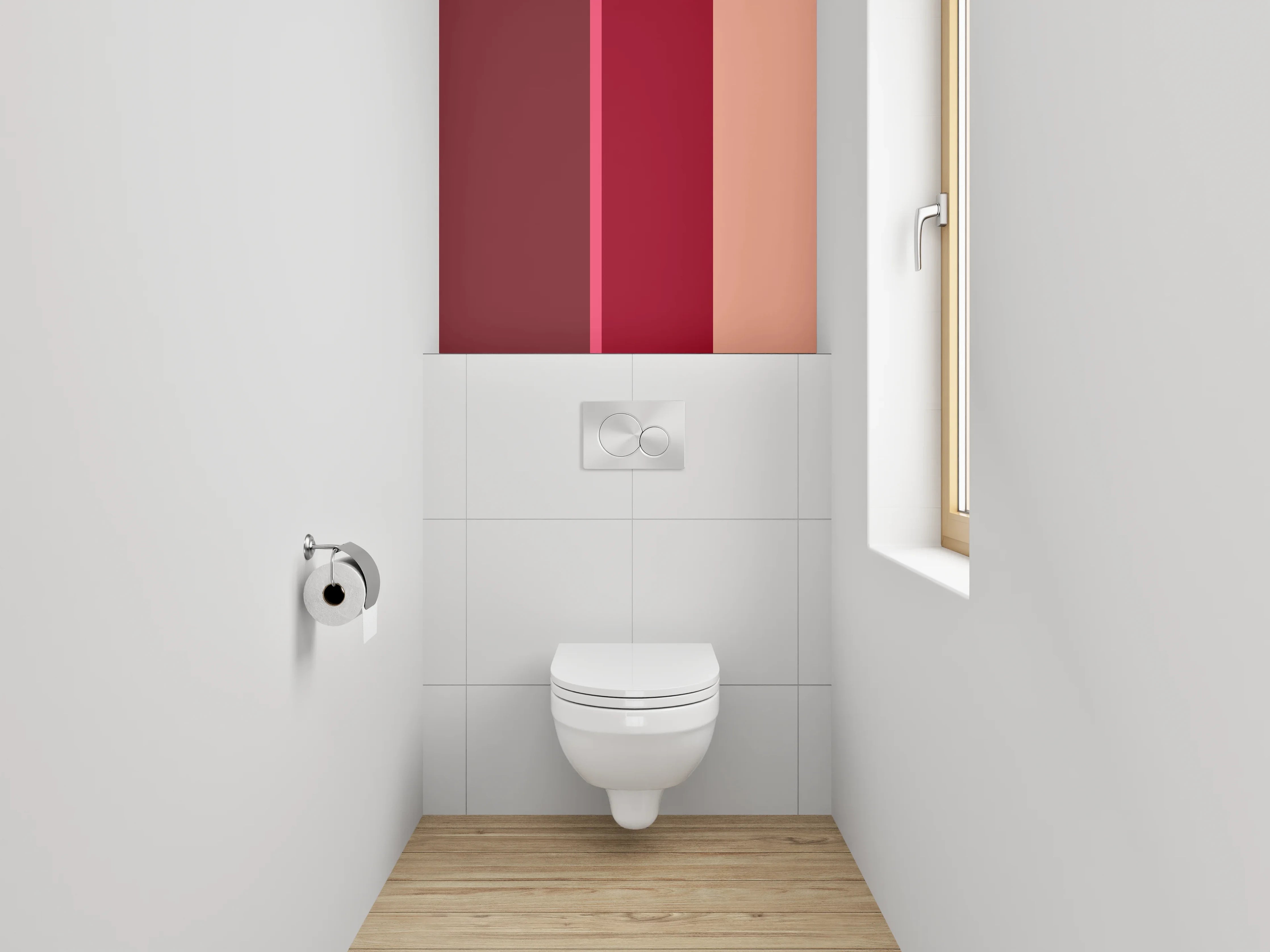 WC-Rückwand - Abstrakte Braun-Rot- und Beigetöne Block