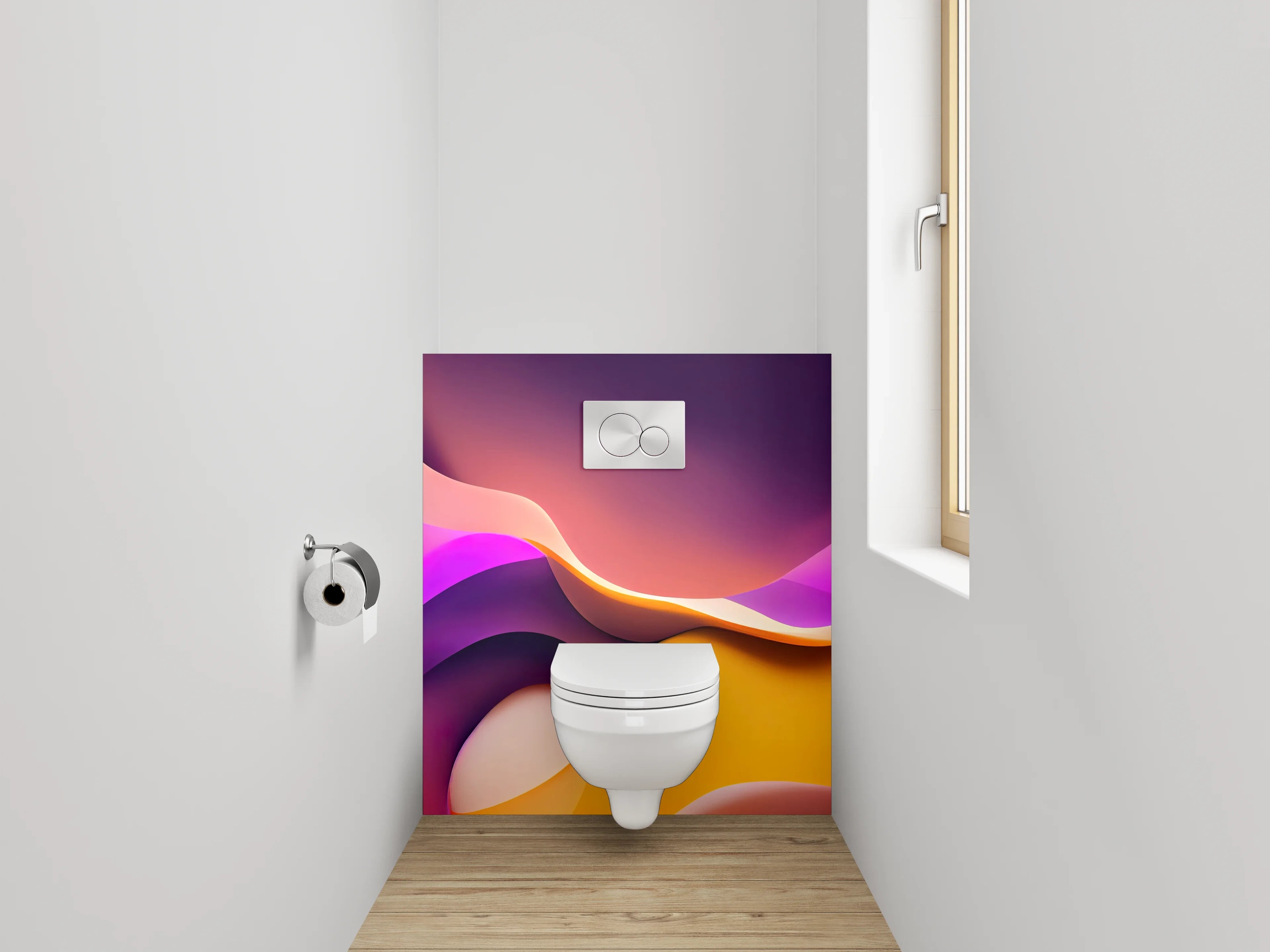 WC-Rückwand - Abstrakte Farbverläufe Wandbild Motiv