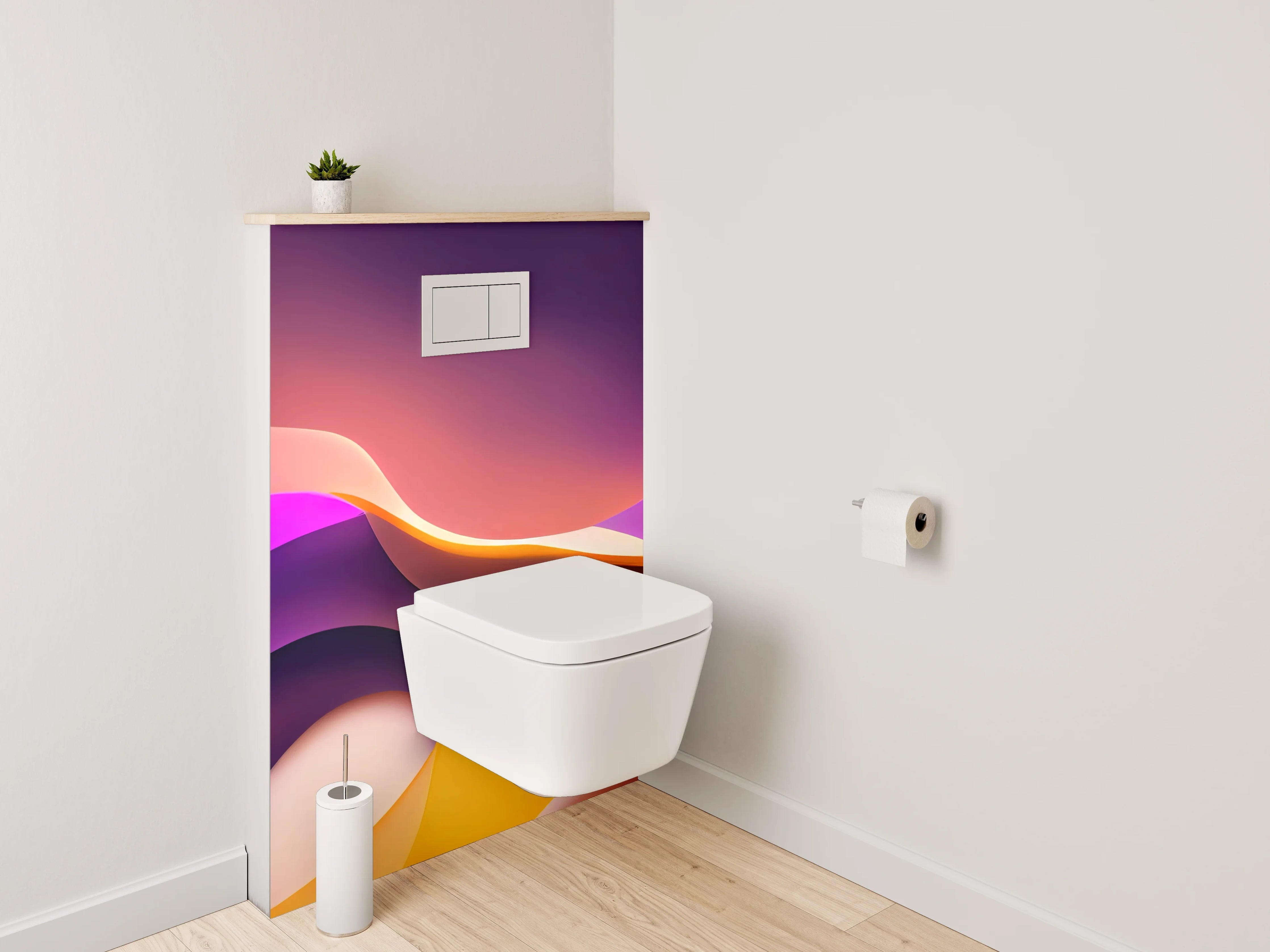 WC-Rückwand - Abstrakte Farbverläufe Wandbild Motiv