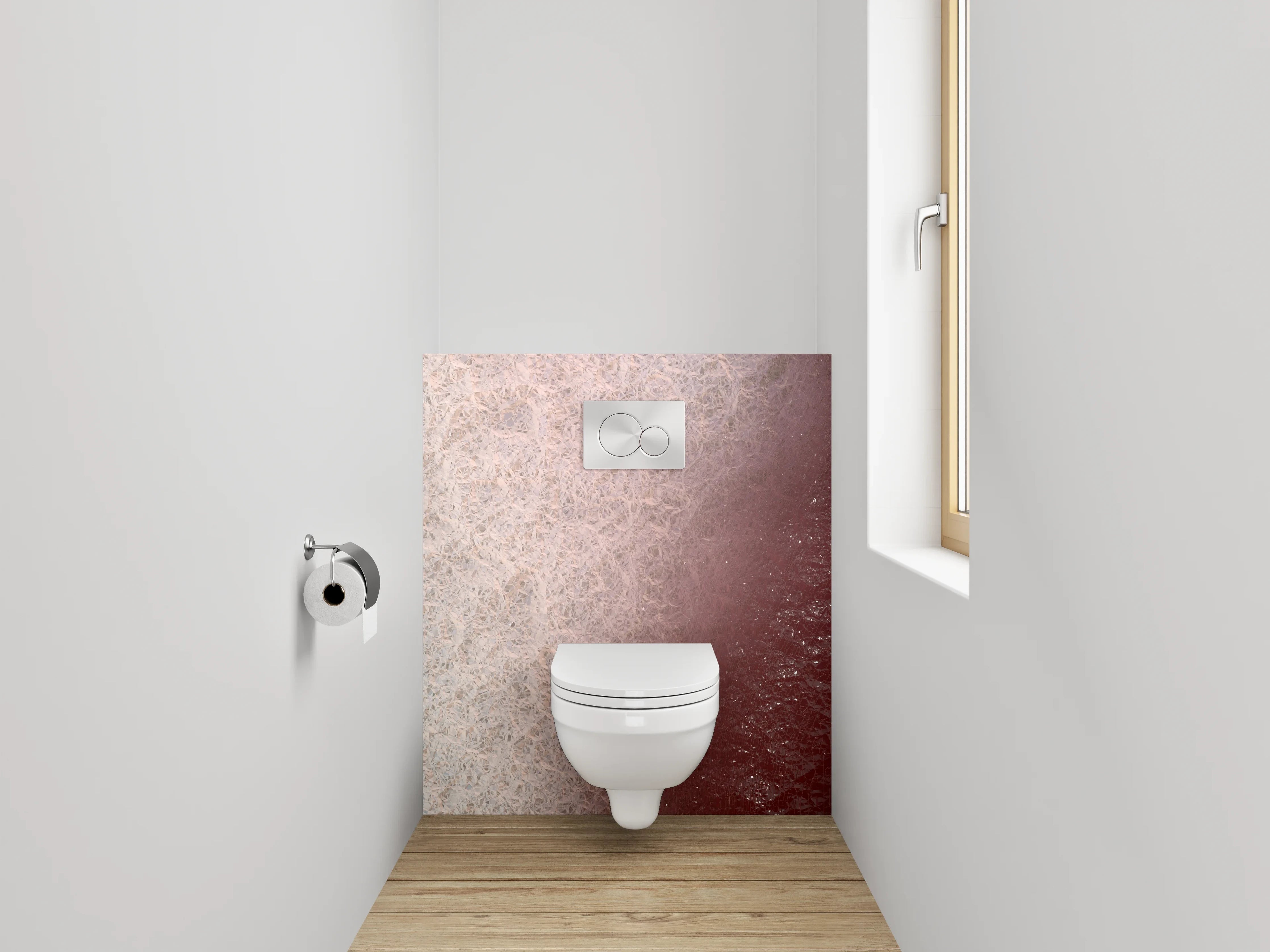WC-Rückwand - Abstrakte Farbverläufe auf strukturiertem Untergrund