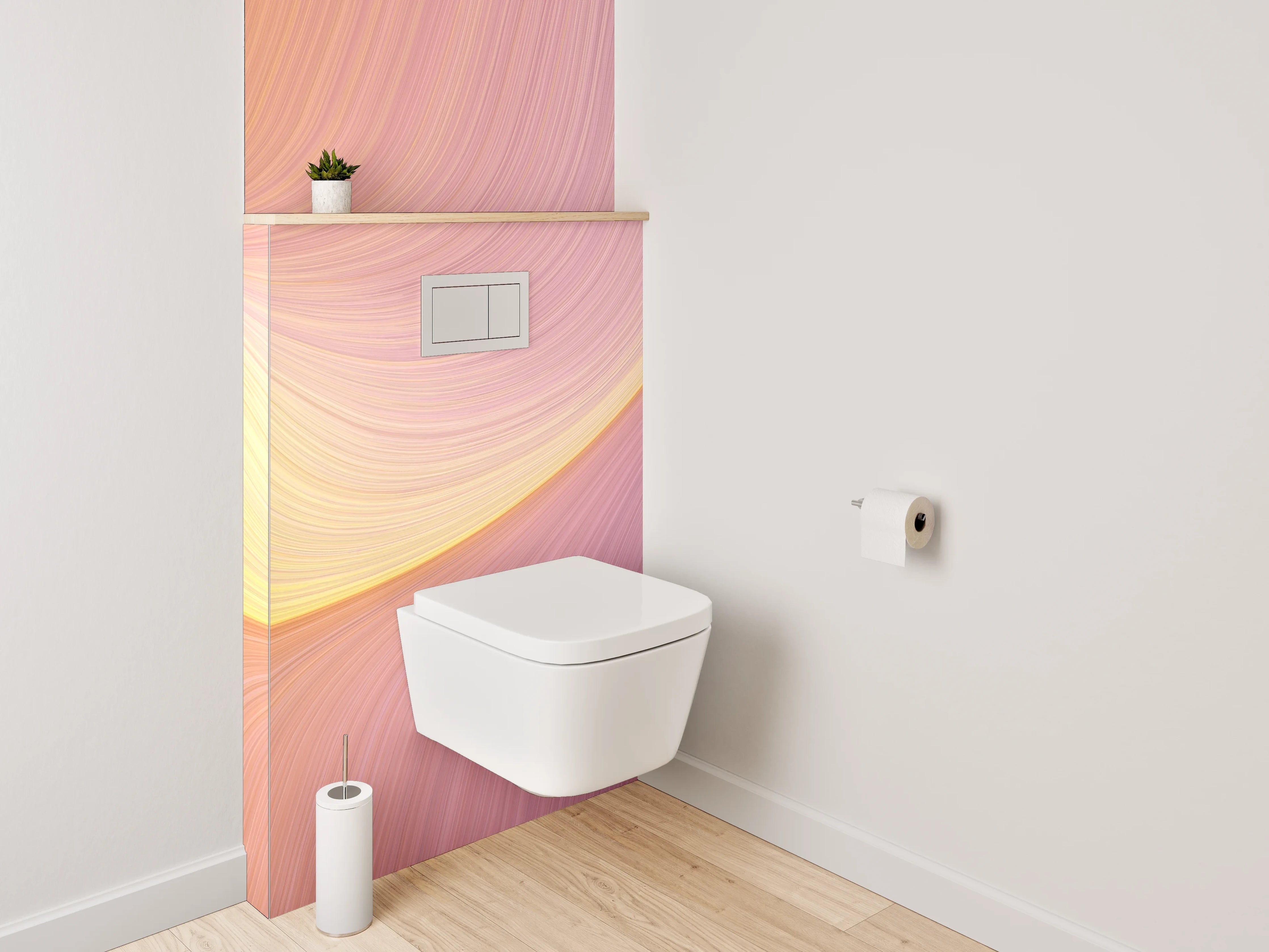 WC-Rückwand - Abstrakte Farbwellen Kunstdruck