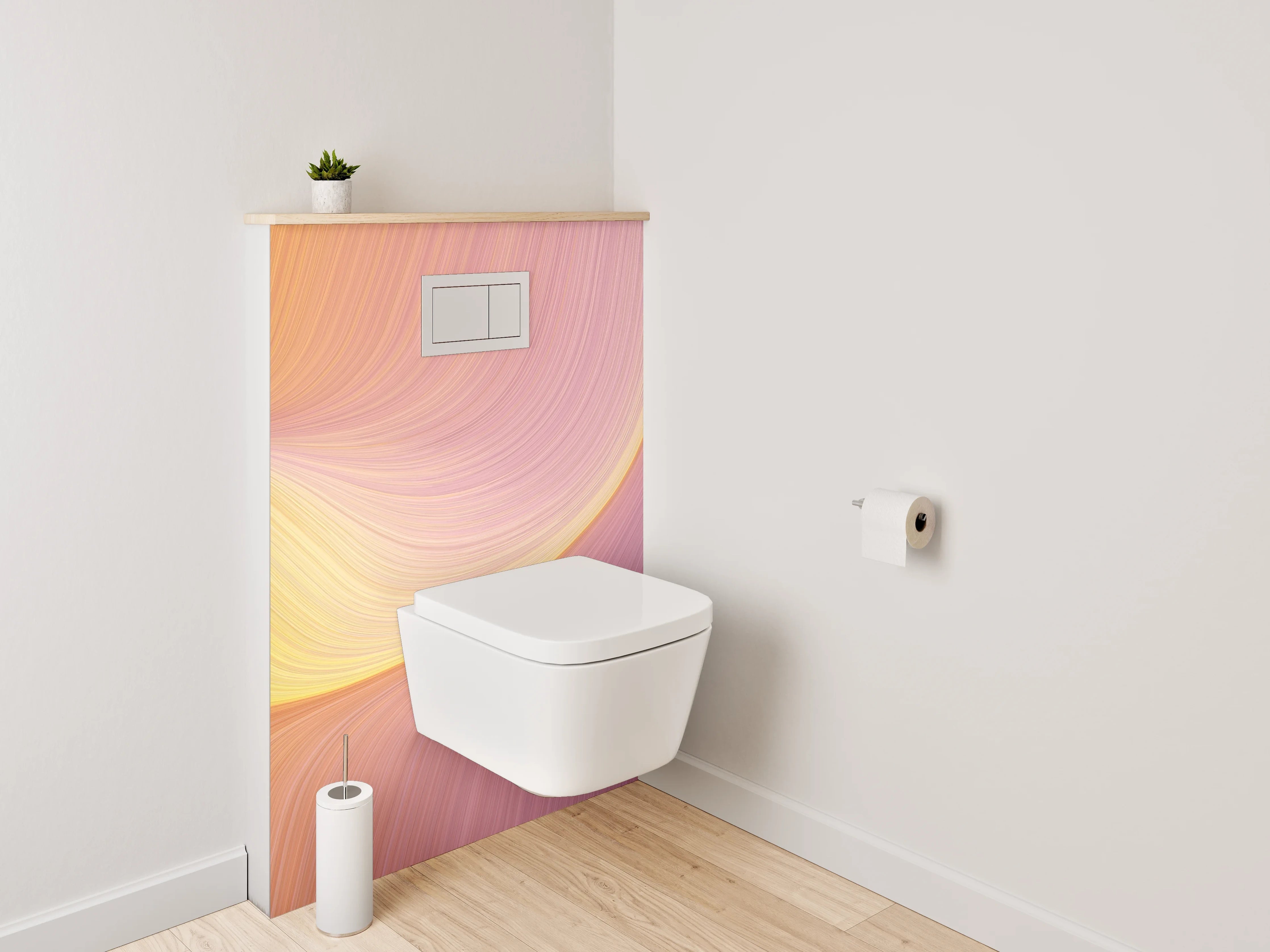 WC-Rückwand - Abstrakte Farbwellen Kunstdruck