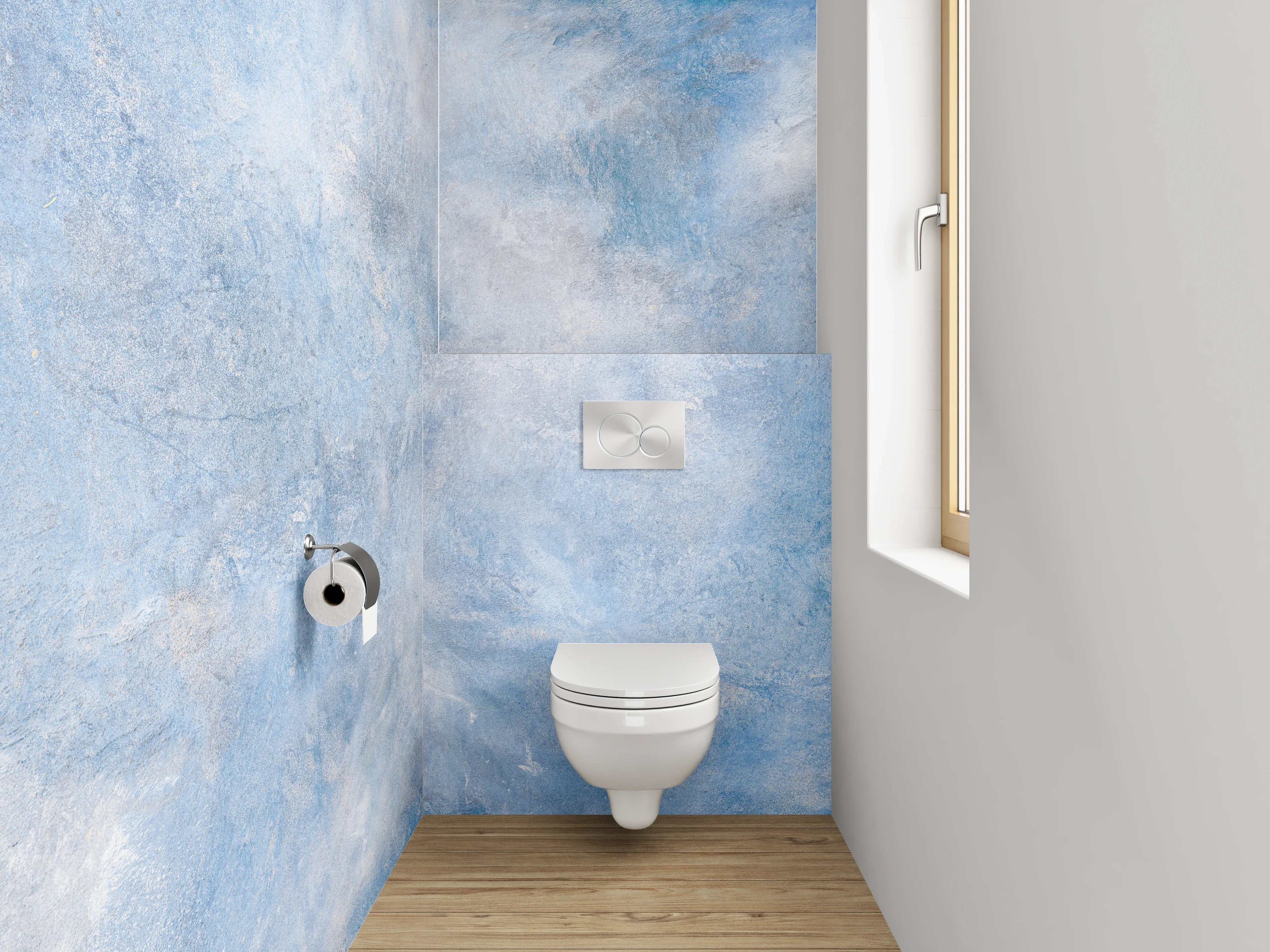WC-Rückwand - Abstrakte Himmel-Wolken-Wand
