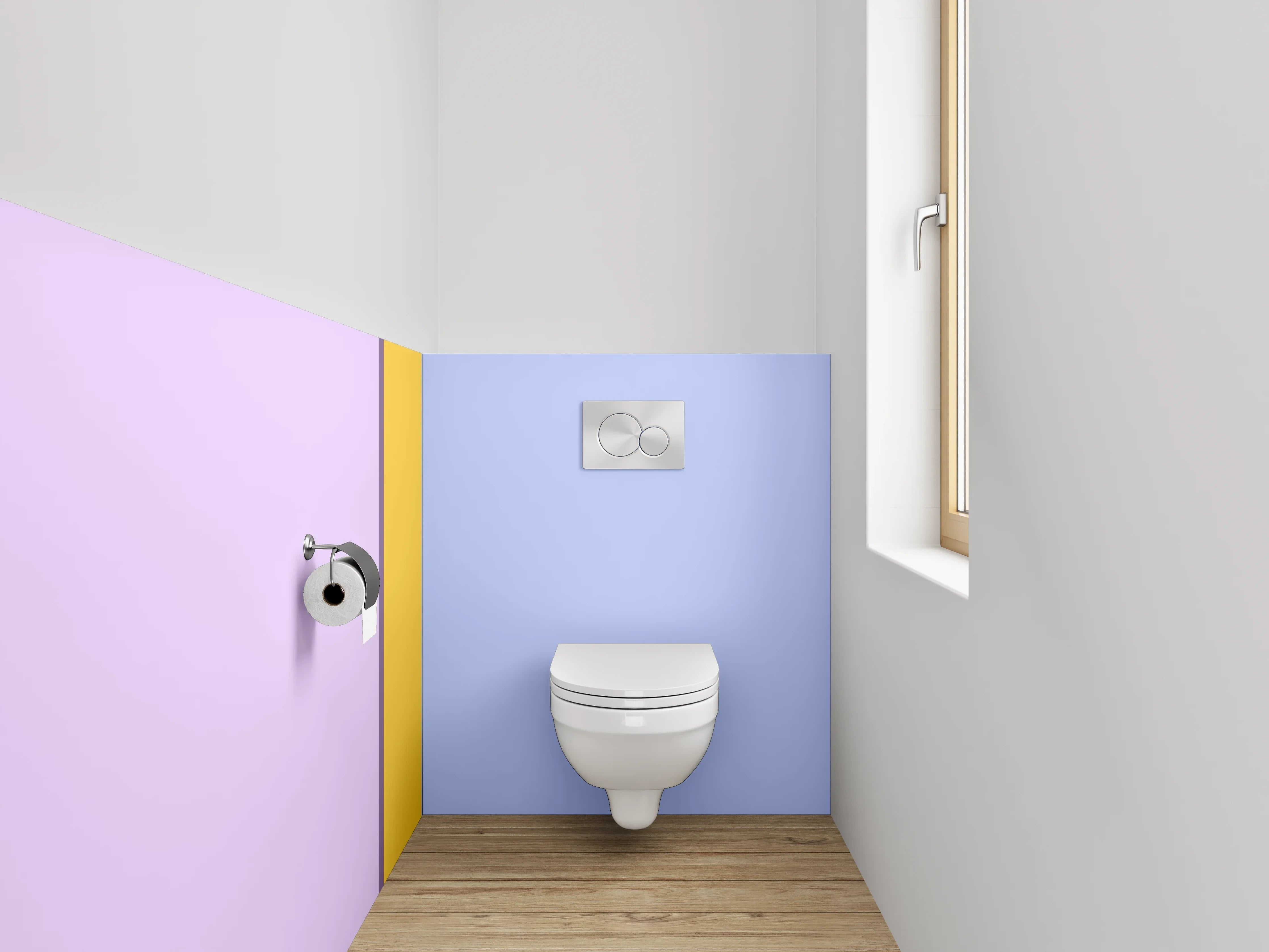 WC-Rückwand - Abstrakte Pastellfarben Streifen Design