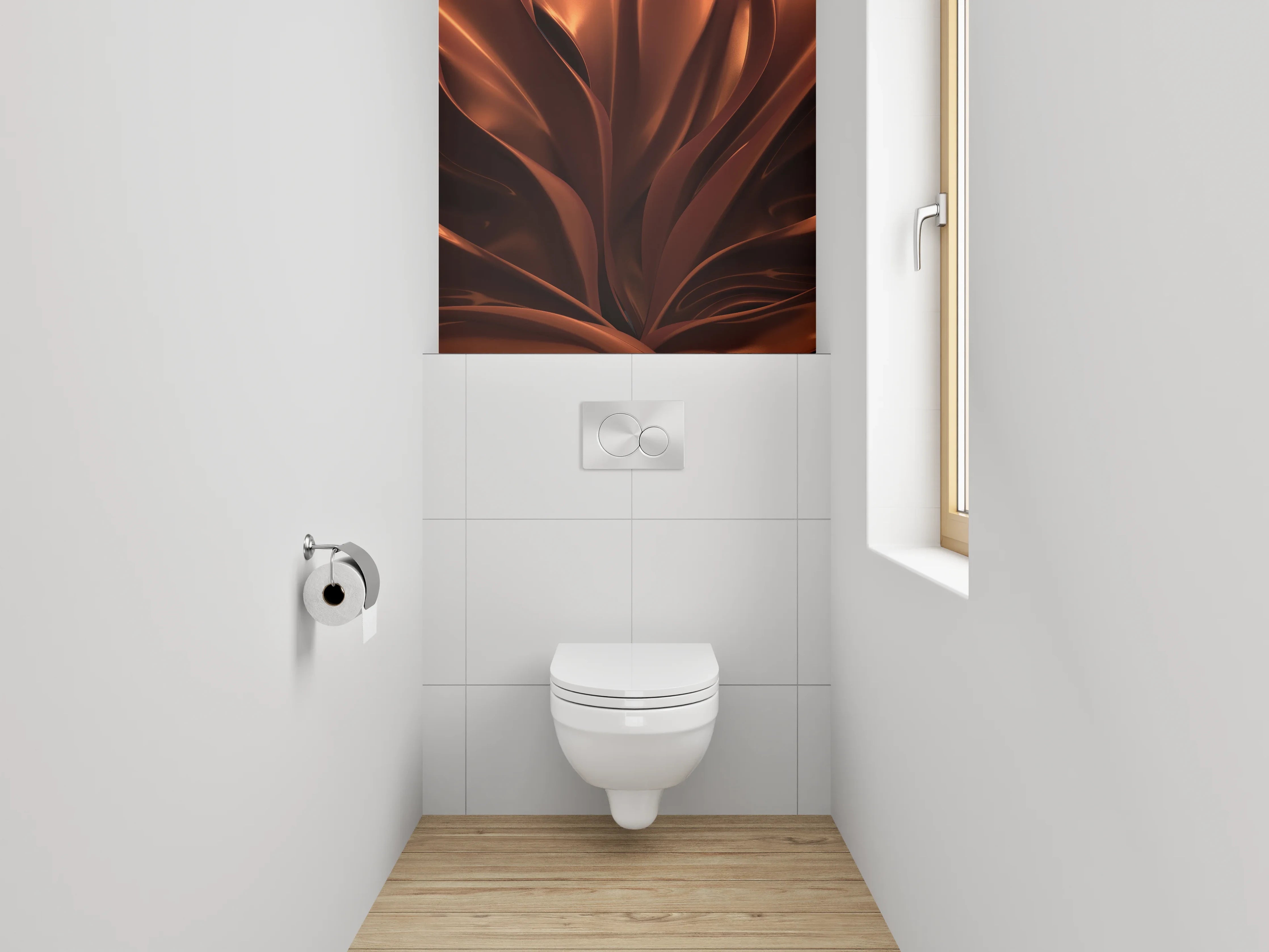 WC-Rückwand - Abstrakte Schokoladen-Optik Braun
