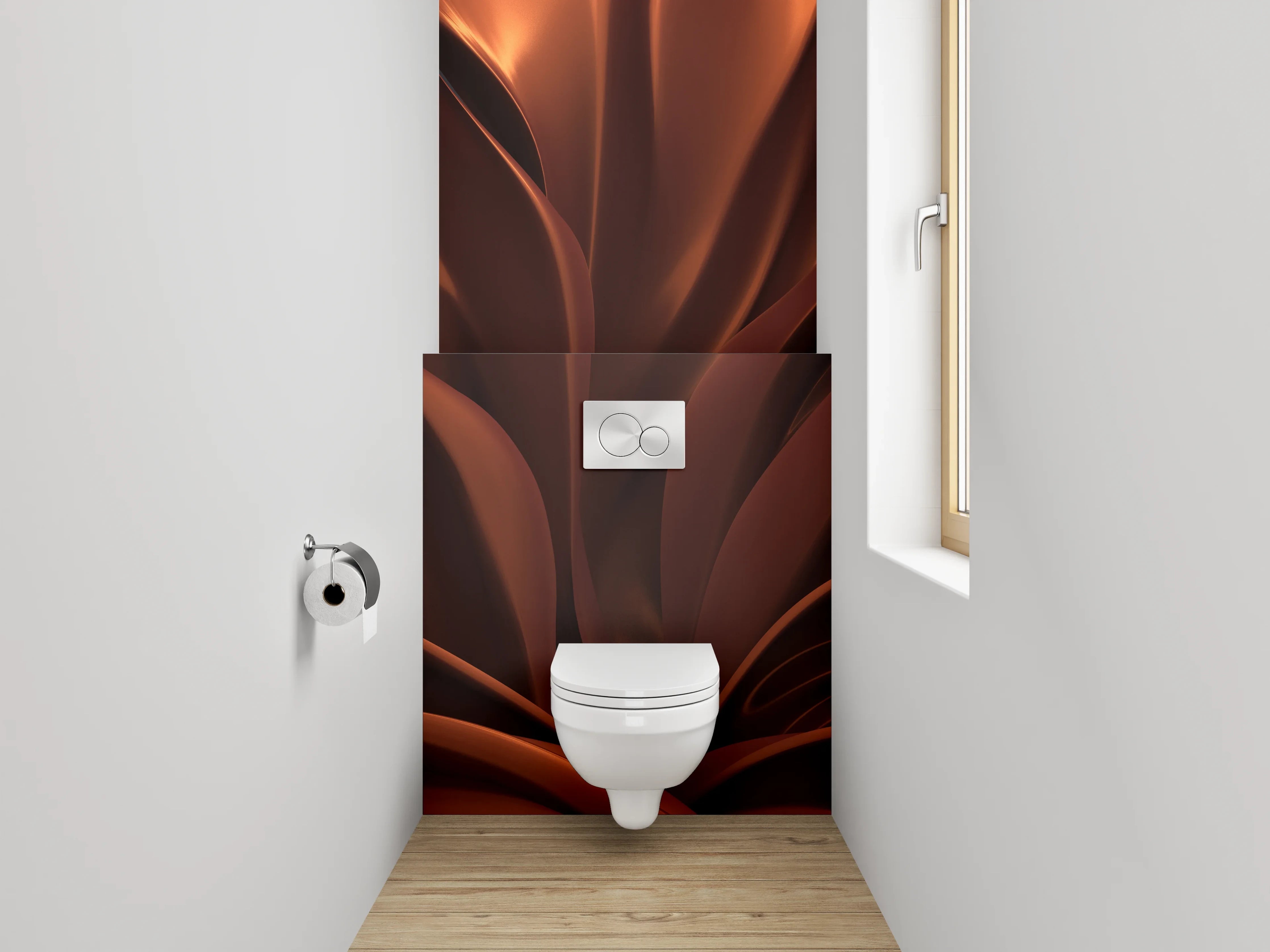 WC-Rückwand - Abstrakte Schokoladen-Optik Braun
