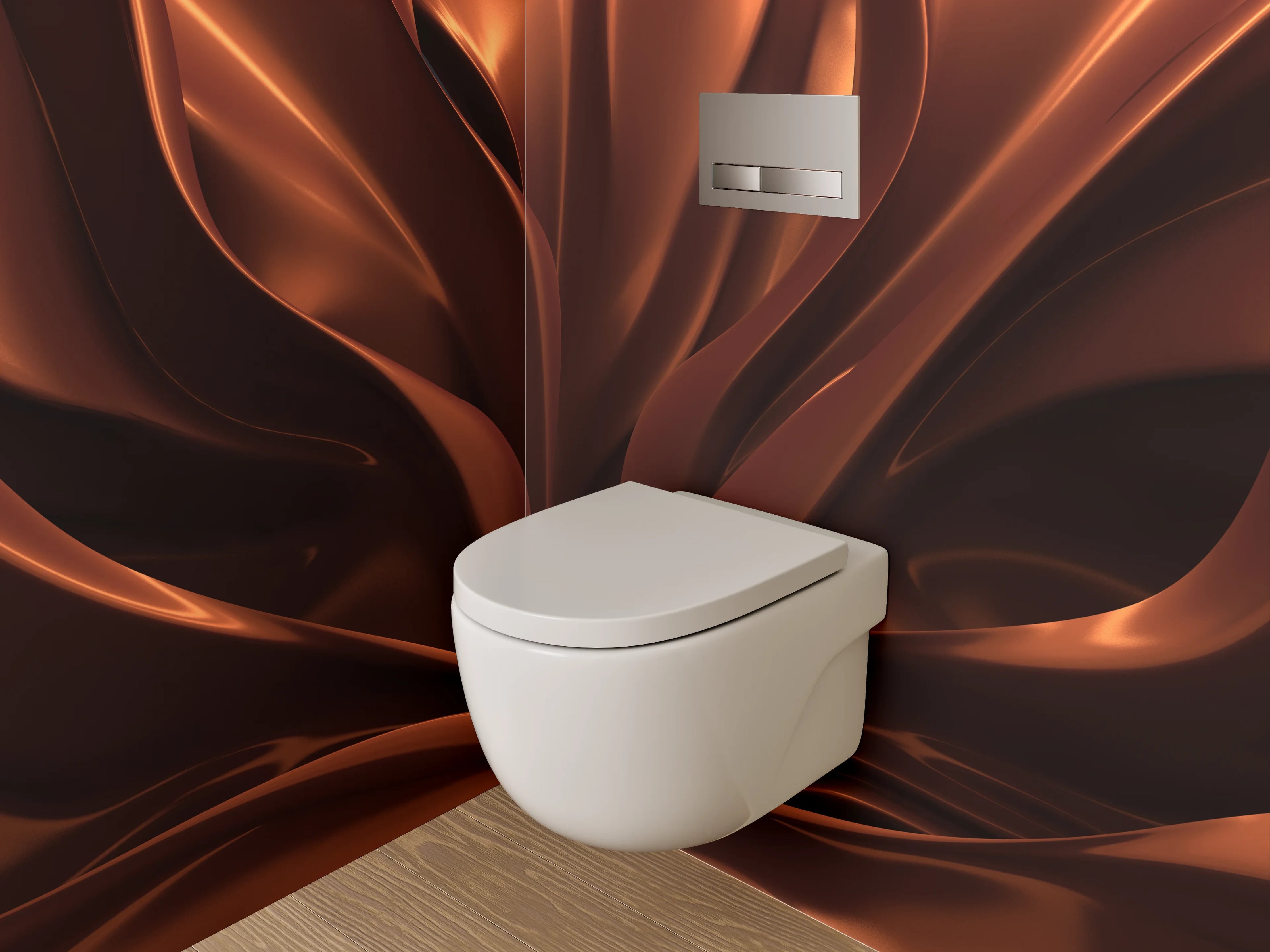 WC-Rückwand - Abstrakte Schokoladen-Optik Braun