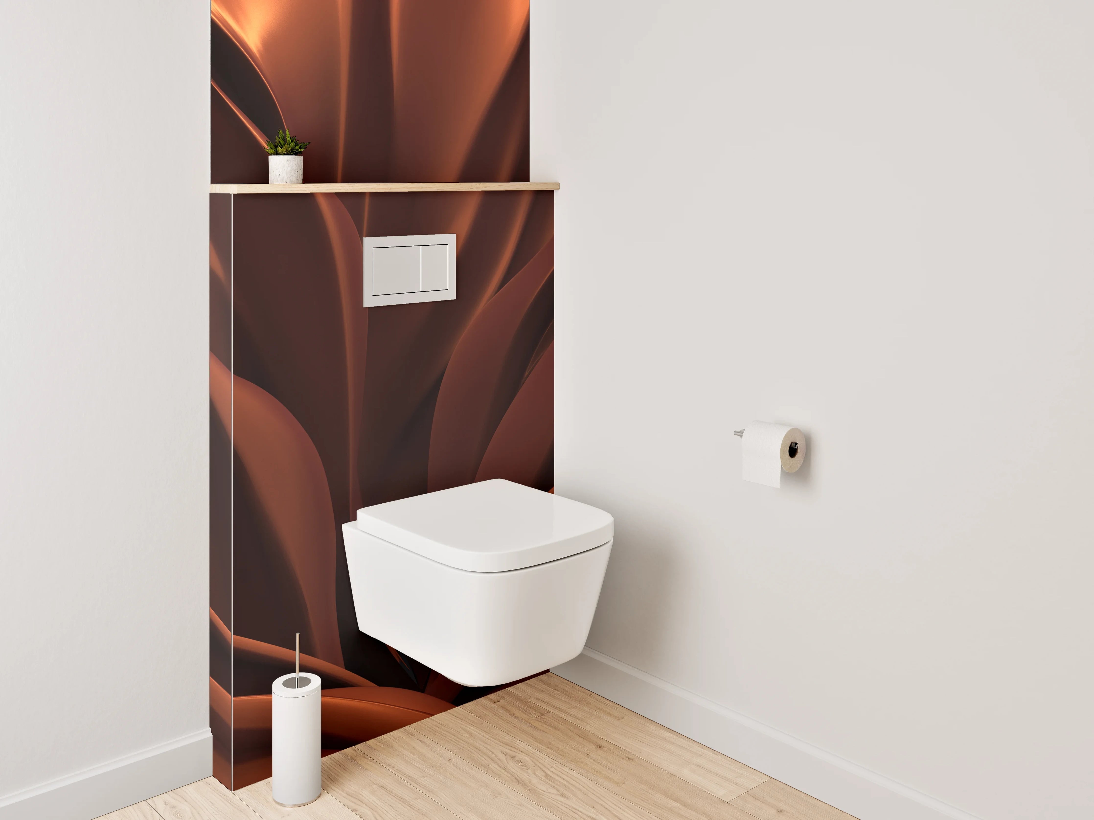 WC-Rückwand - Abstrakte Schokoladen-Optik Braun