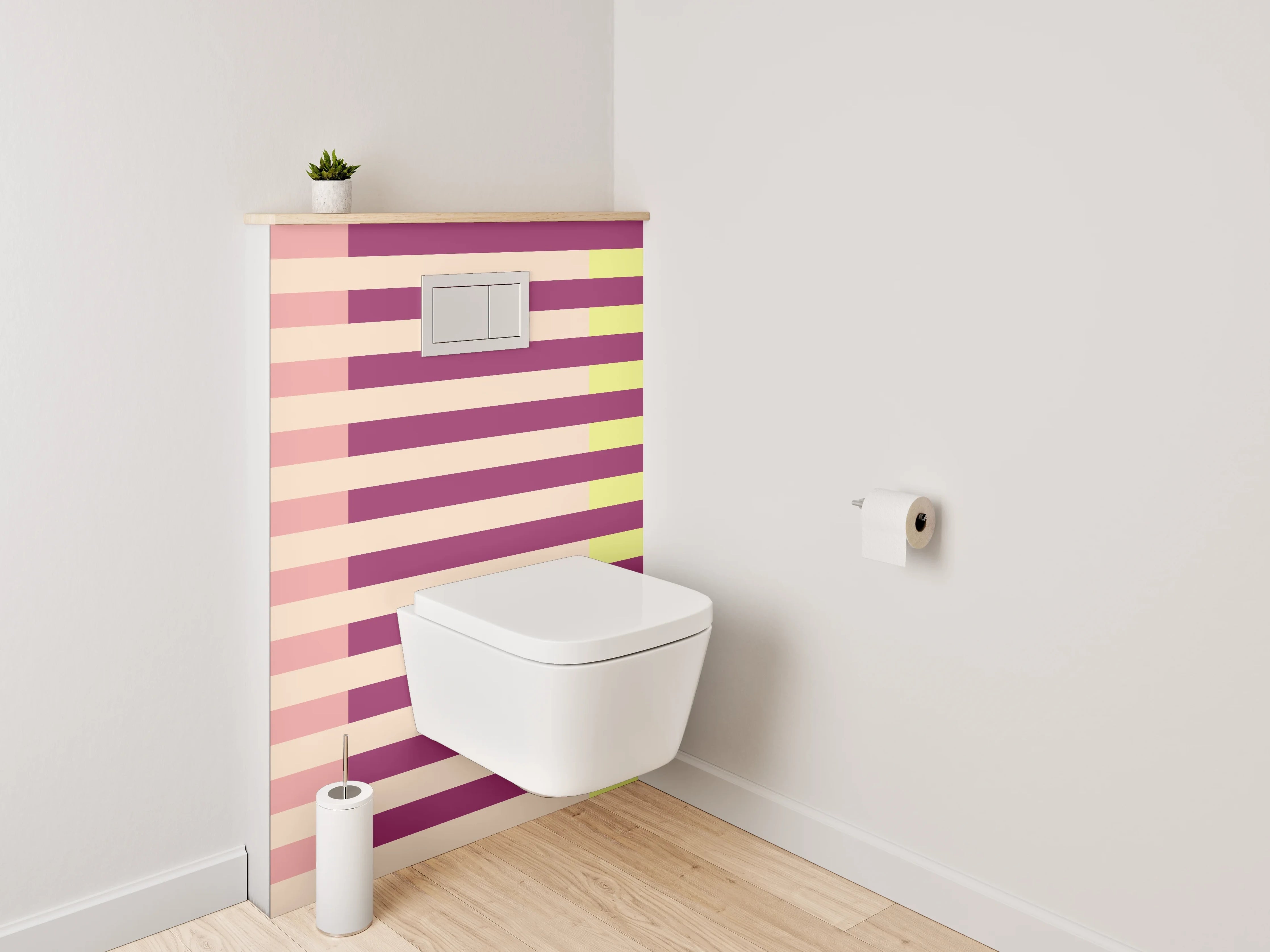 WC-Rückwand - Abstrakte Streifen modern bunt