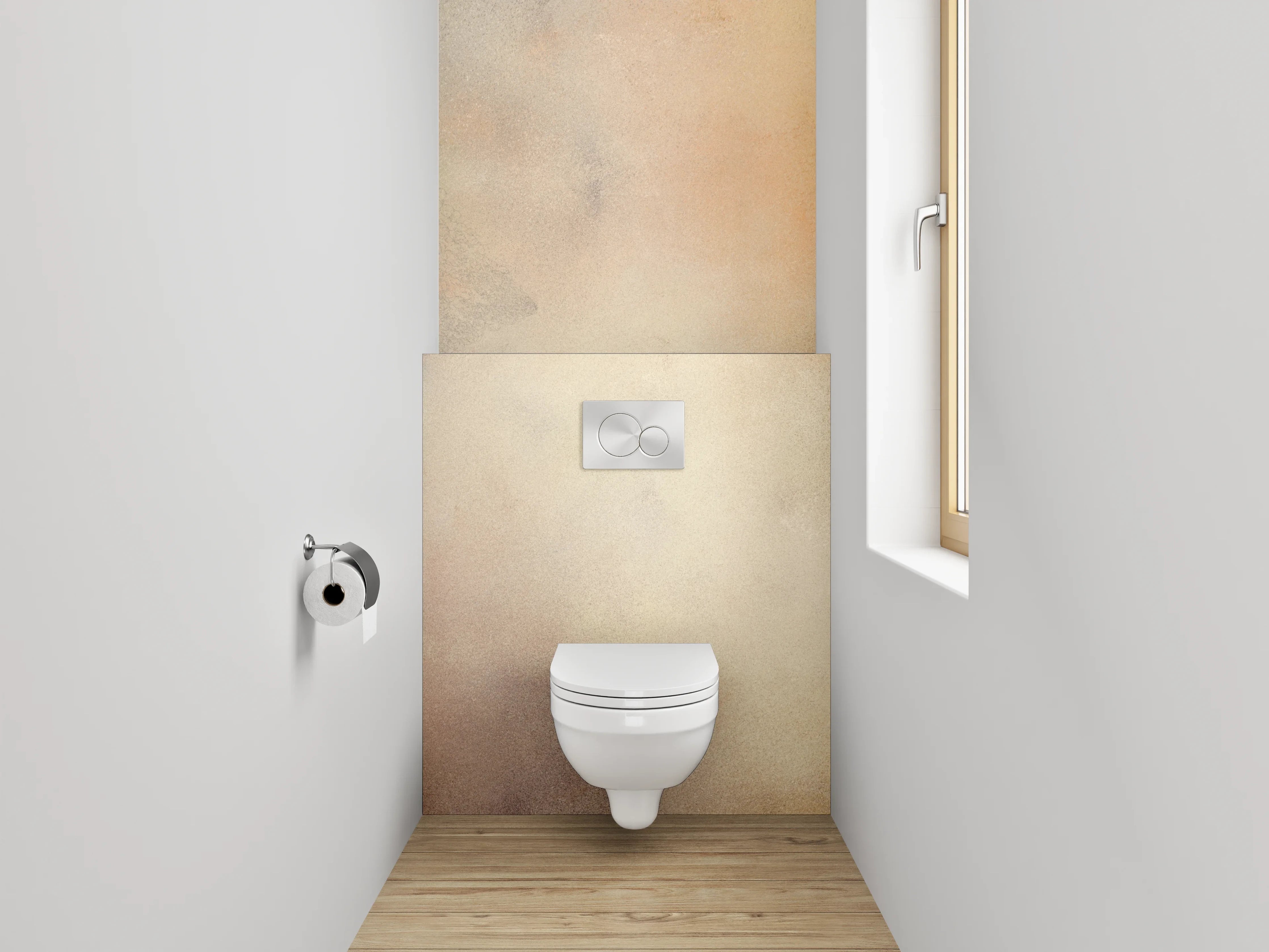 WC-Rückwand - Abstrakte Wolkenfarben Aquarell