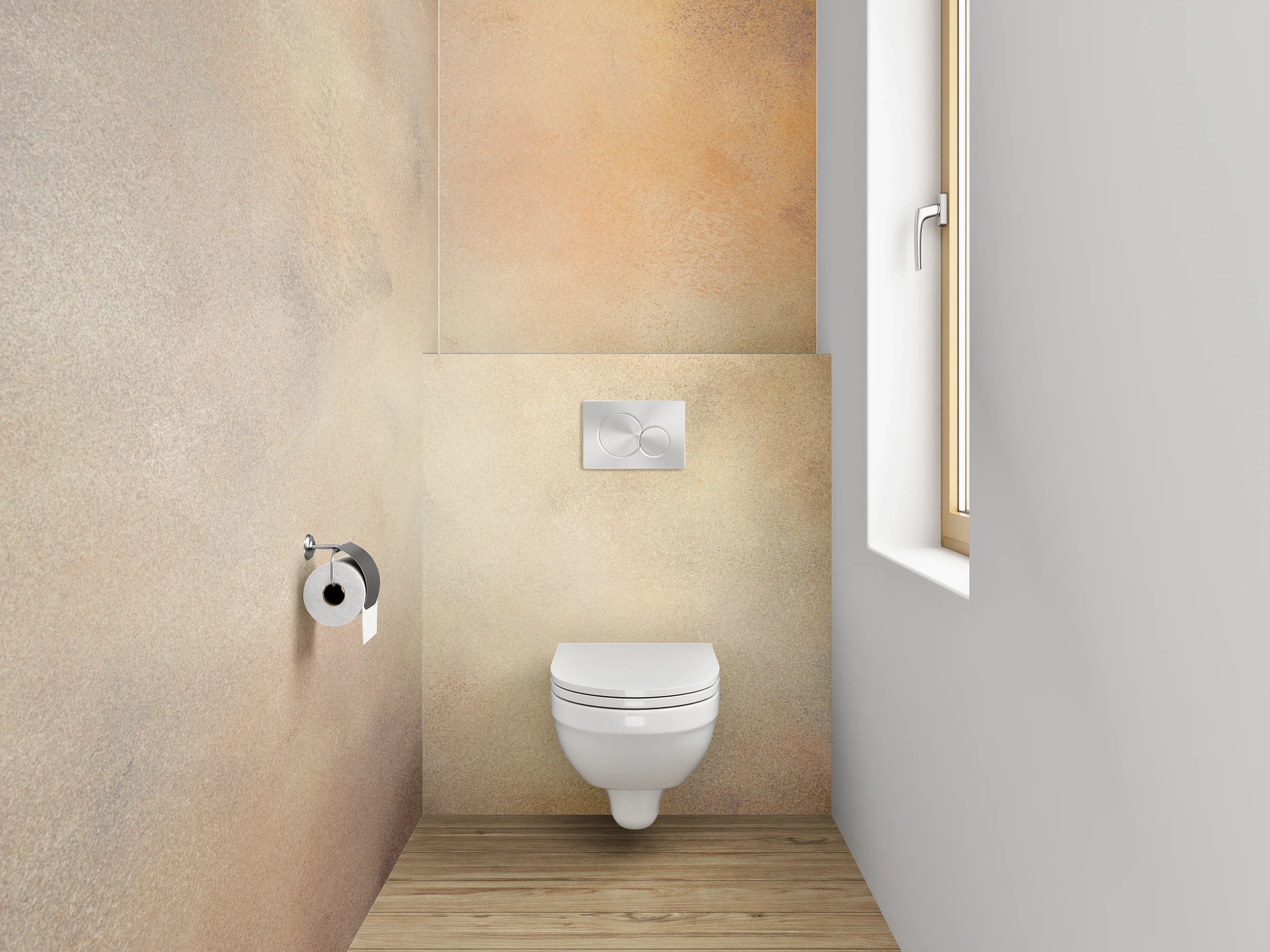 WC-Rückwand - Abstrakte Wolkenfarben Aquarell