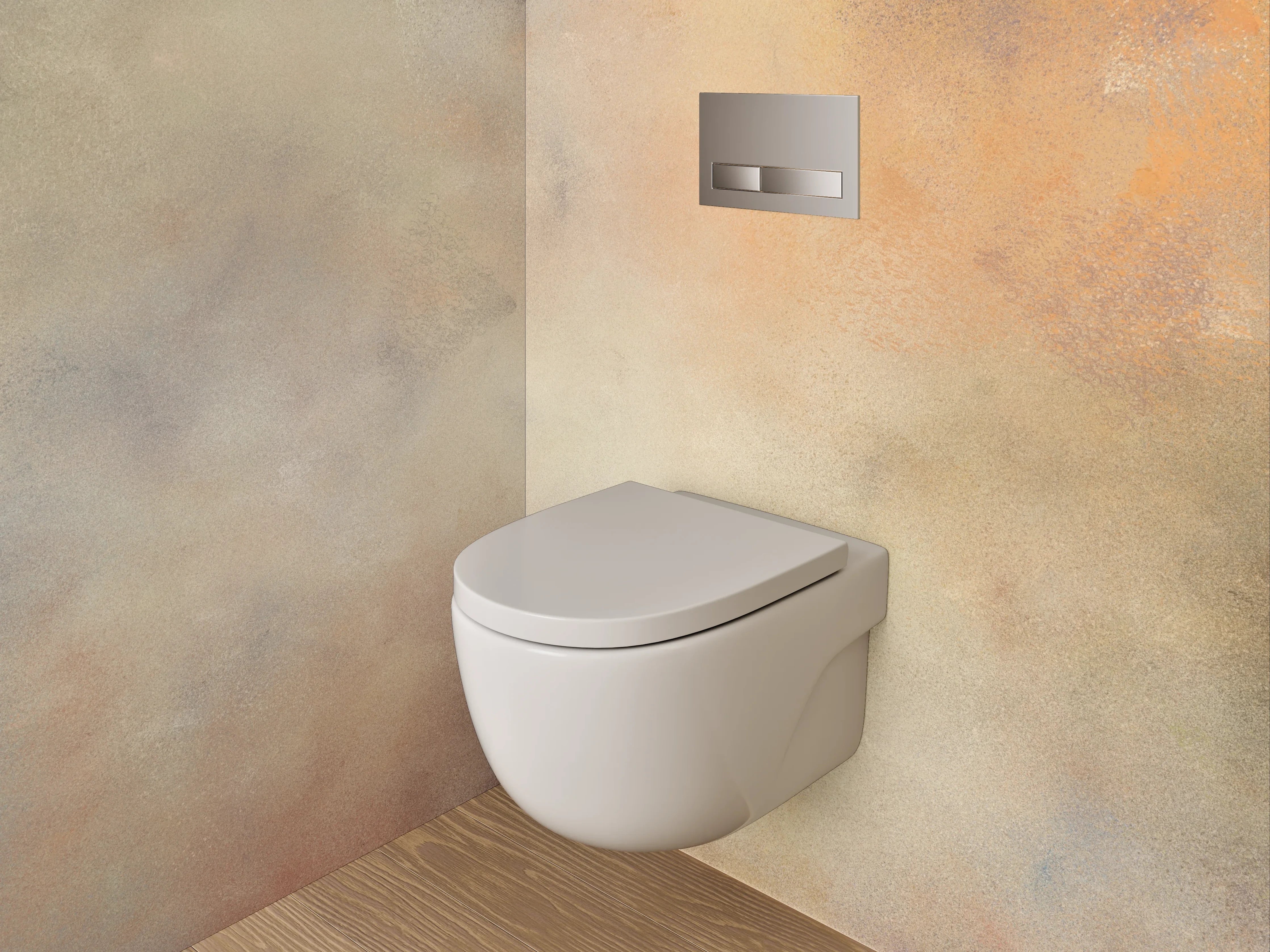 WC-Rückwand - Abstrakte Wolkenfarben Aquarell