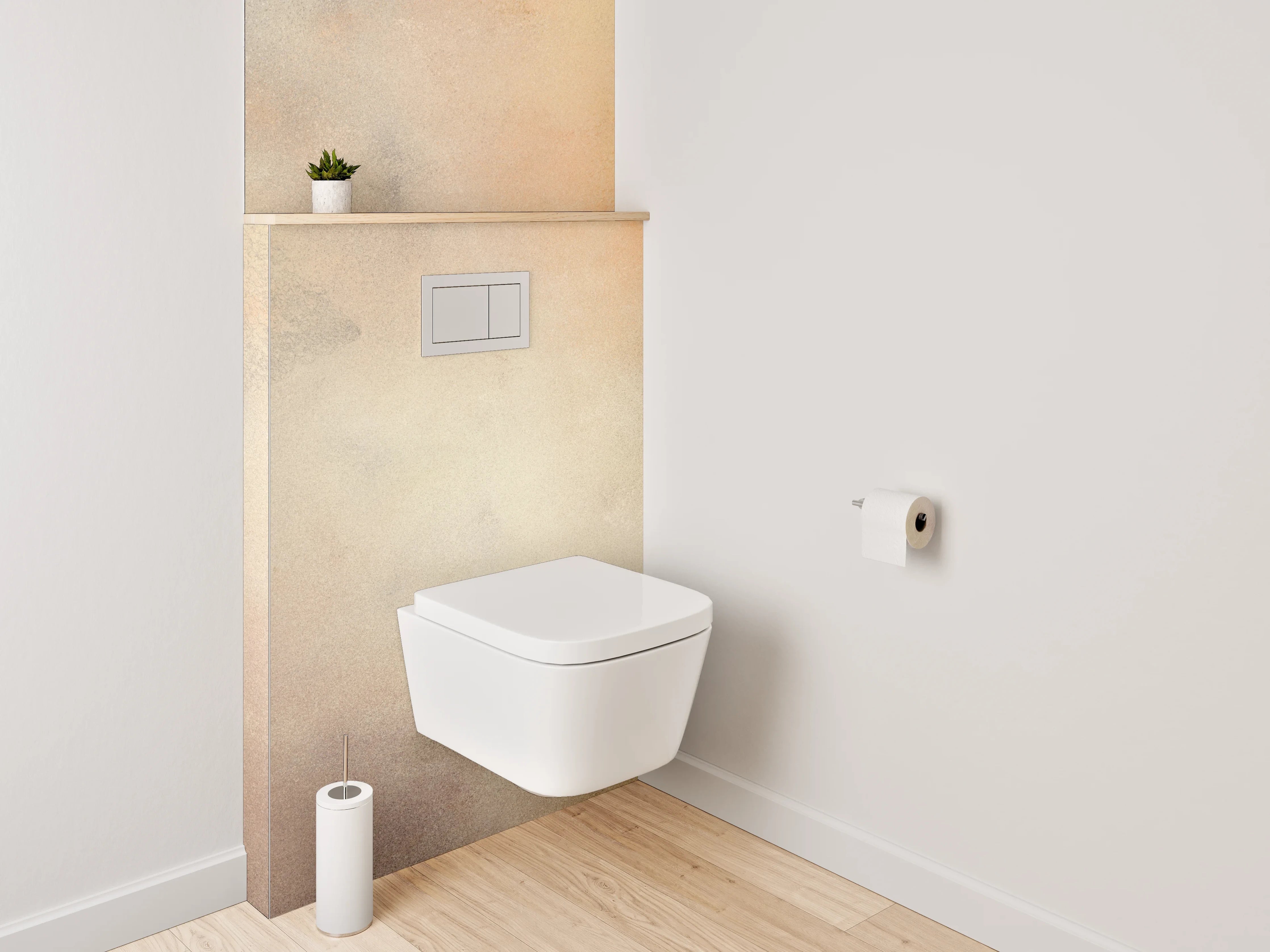 WC-Rückwand - Abstrakte Wolkenfarben Aquarell