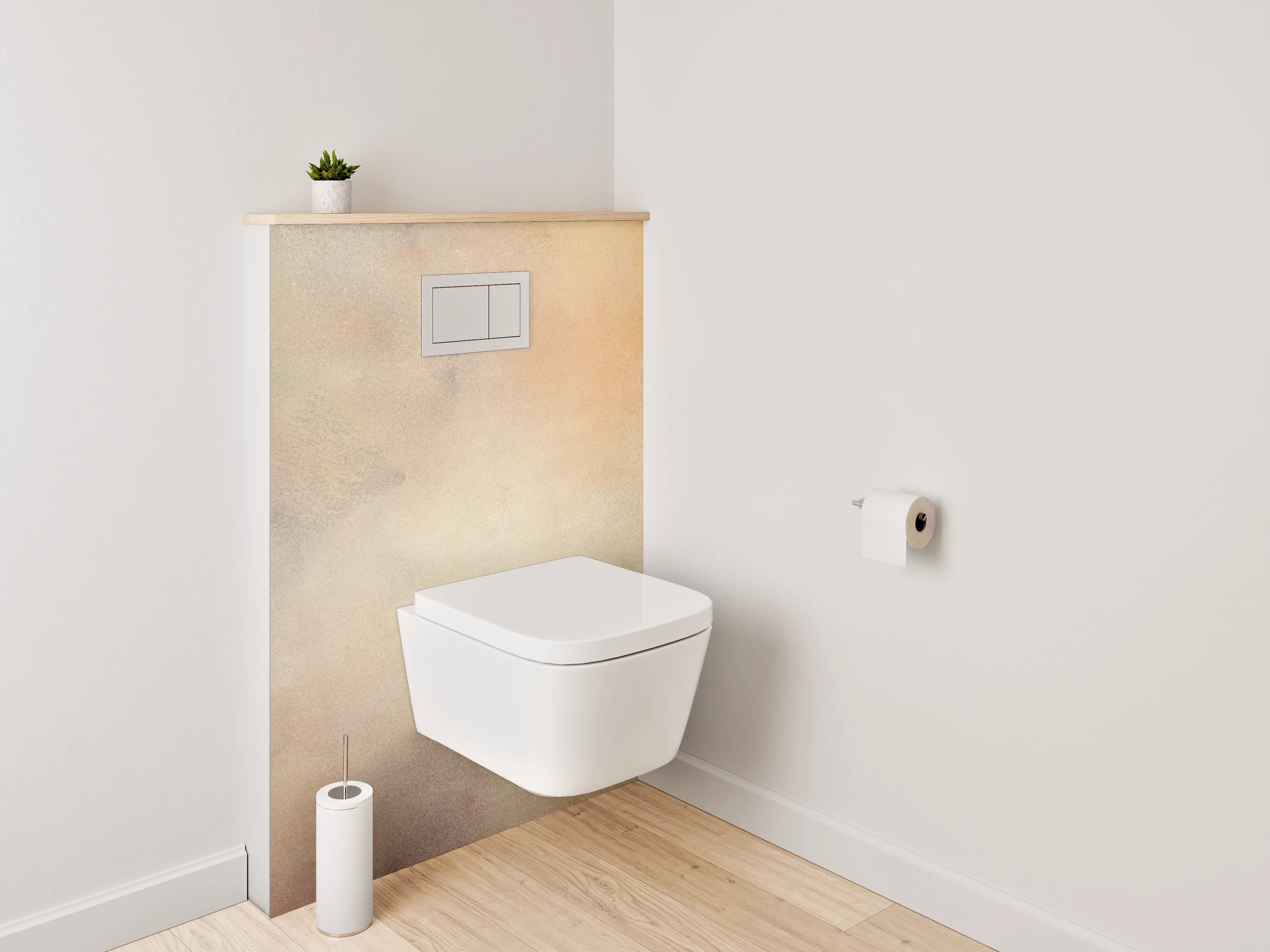 WC-Rückwand - Abstrakte Wolkenfarben Aquarell