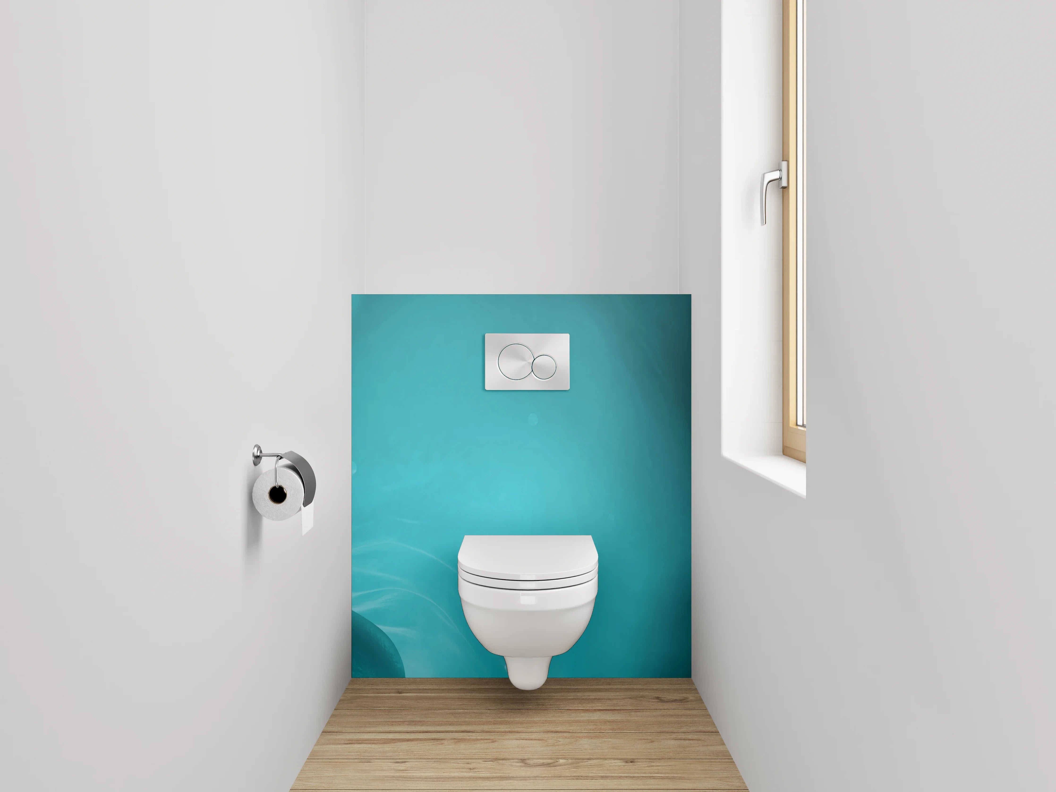 WC-Rückwand - Abstrakte türkise Wasserstruktur