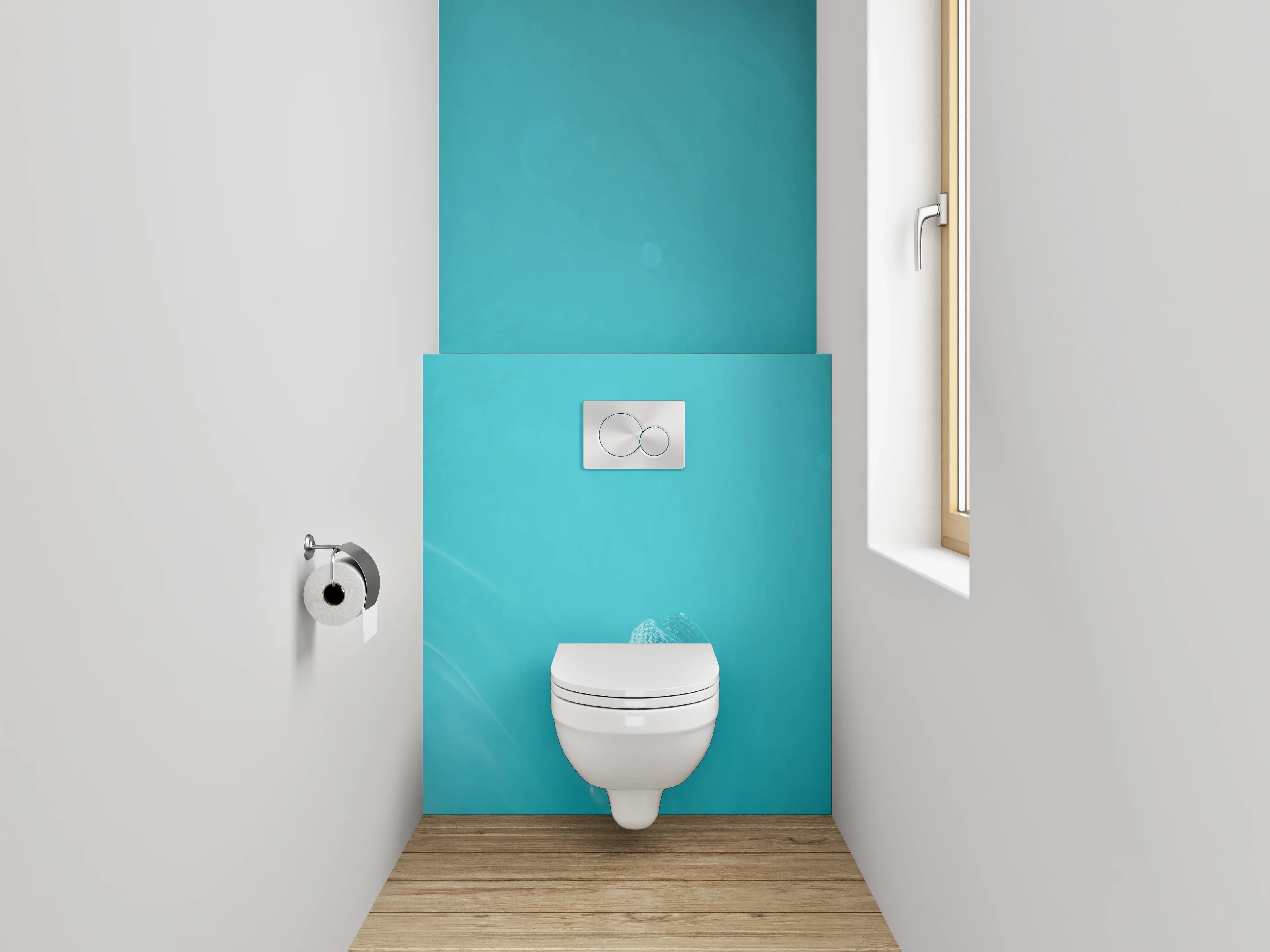 WC-Rückwand - Abstrakte türkise Wasserstruktur