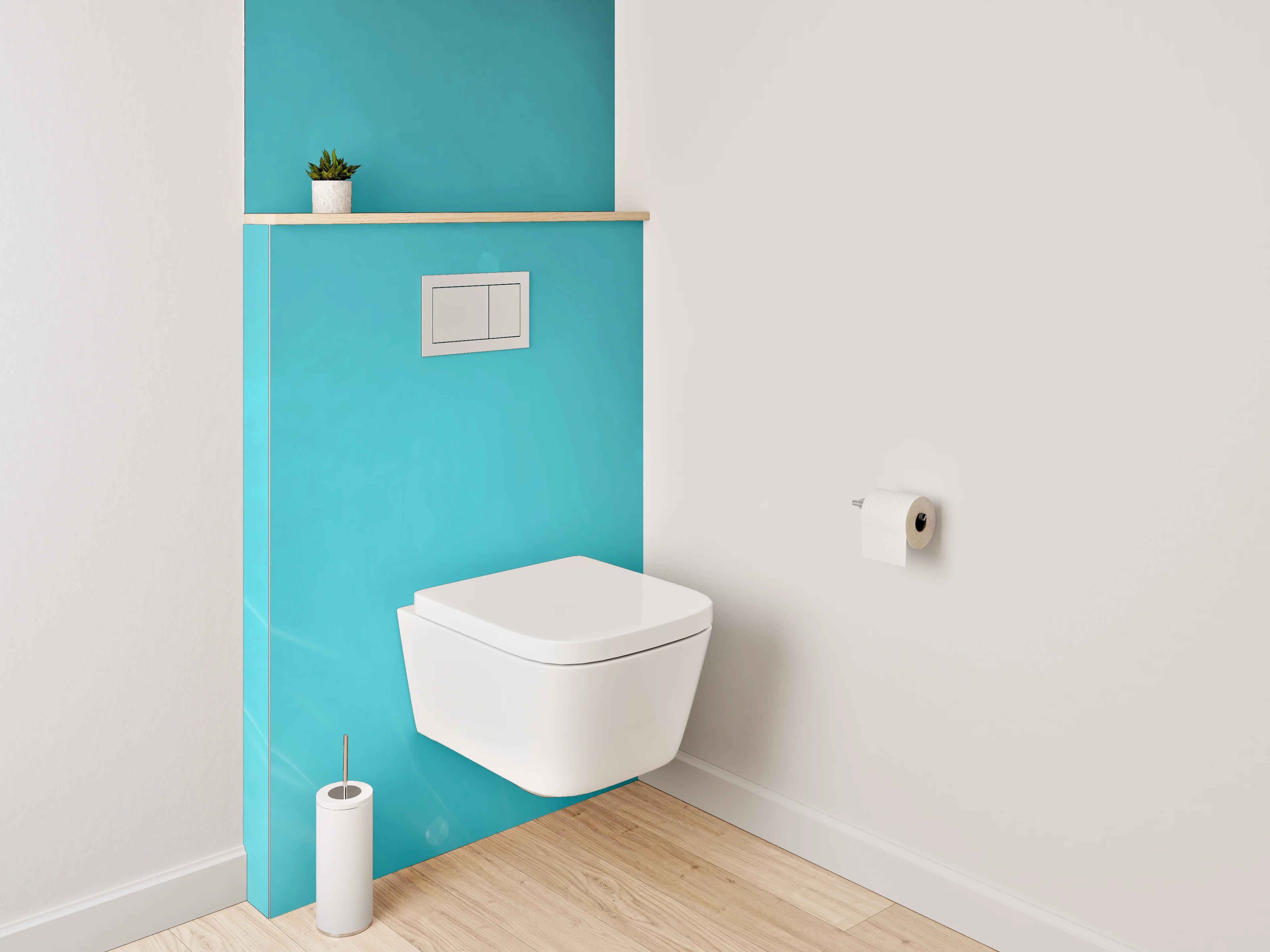 WC-Rückwand - Abstrakte türkise Wasserstruktur