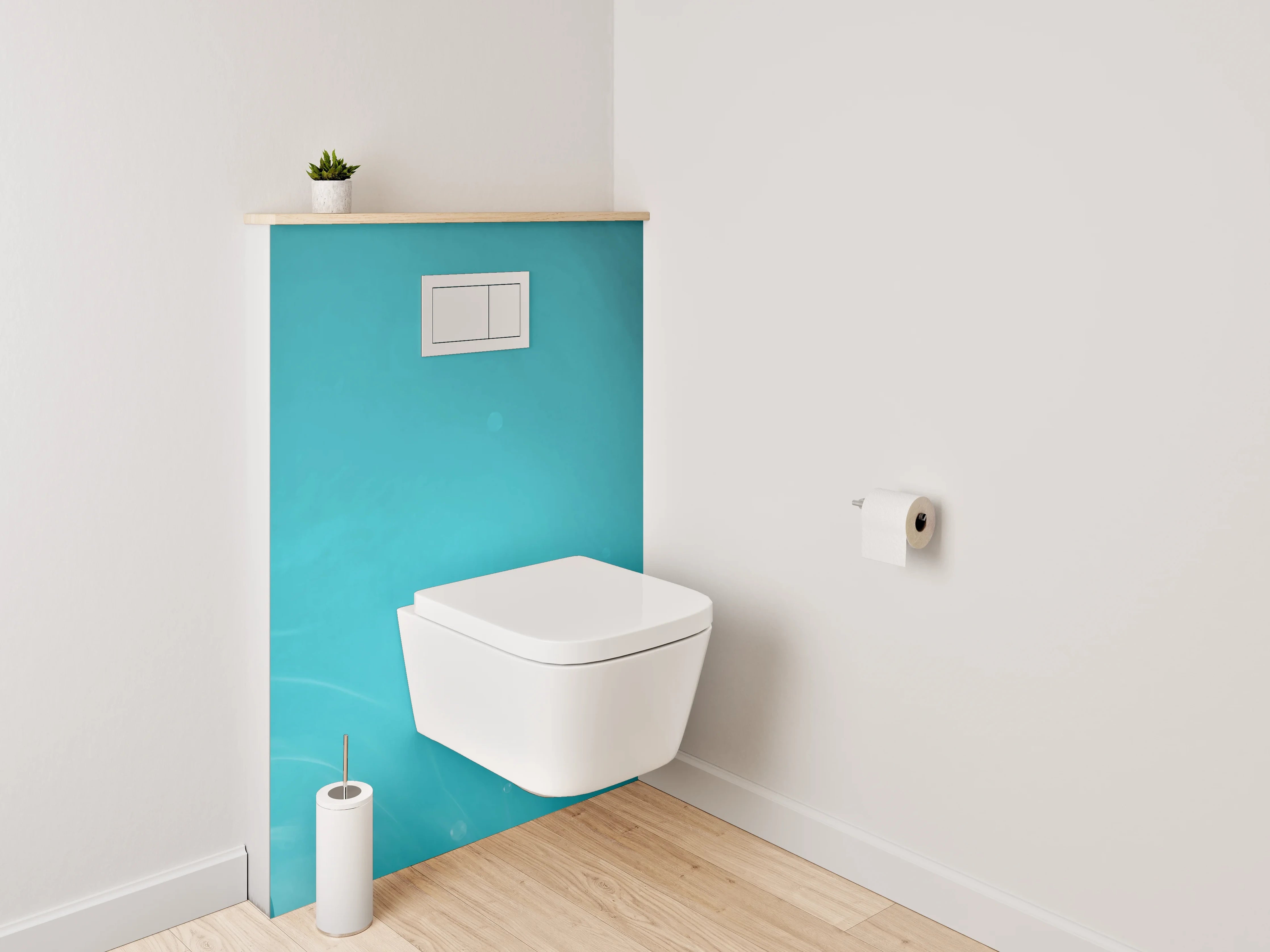 WC-Rückwand - Abstrakte türkise Wasserstruktur