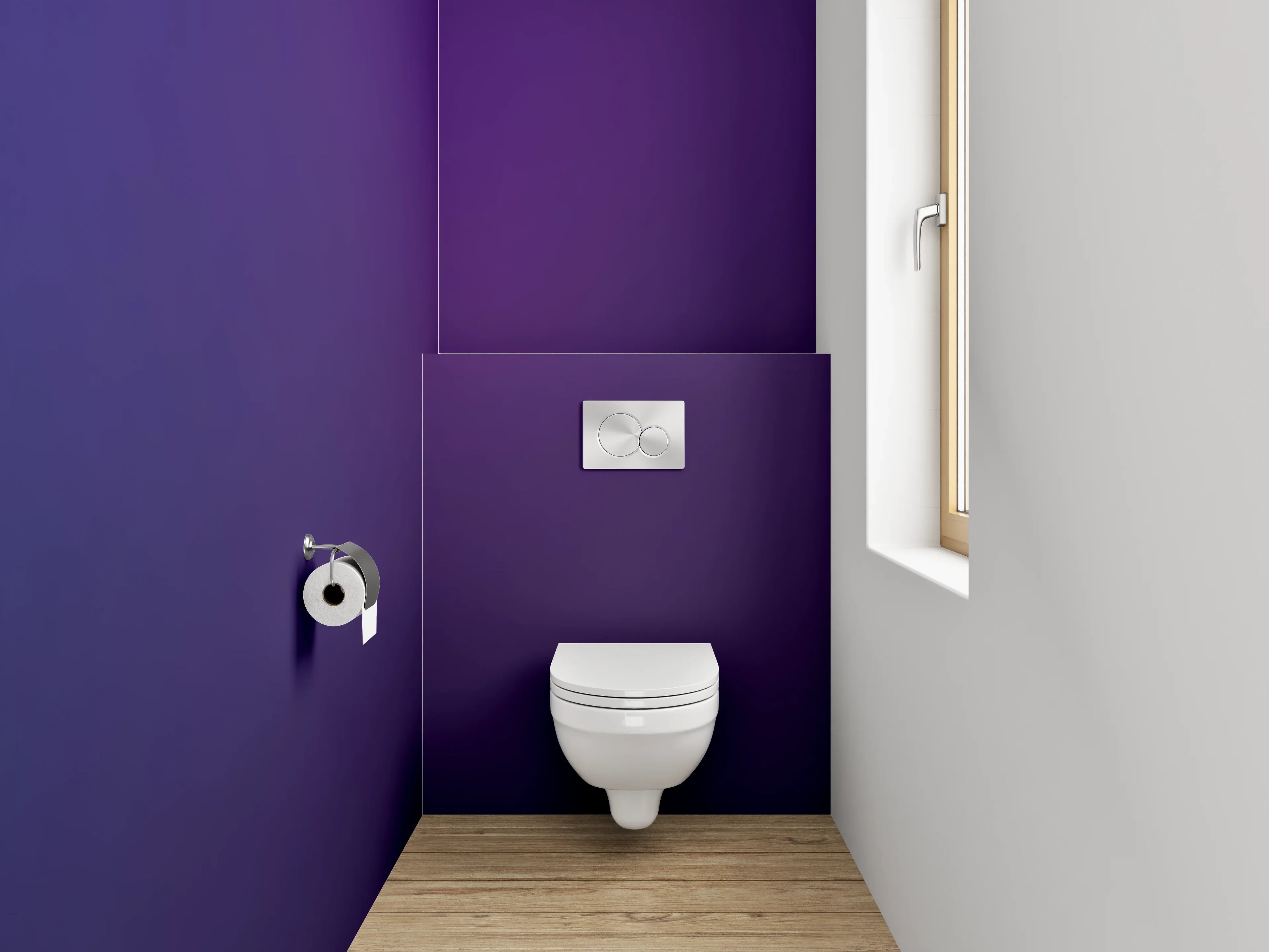 WC-Rückwand - Abstraktes Farbverlauf-Blau-Lila Motiv
