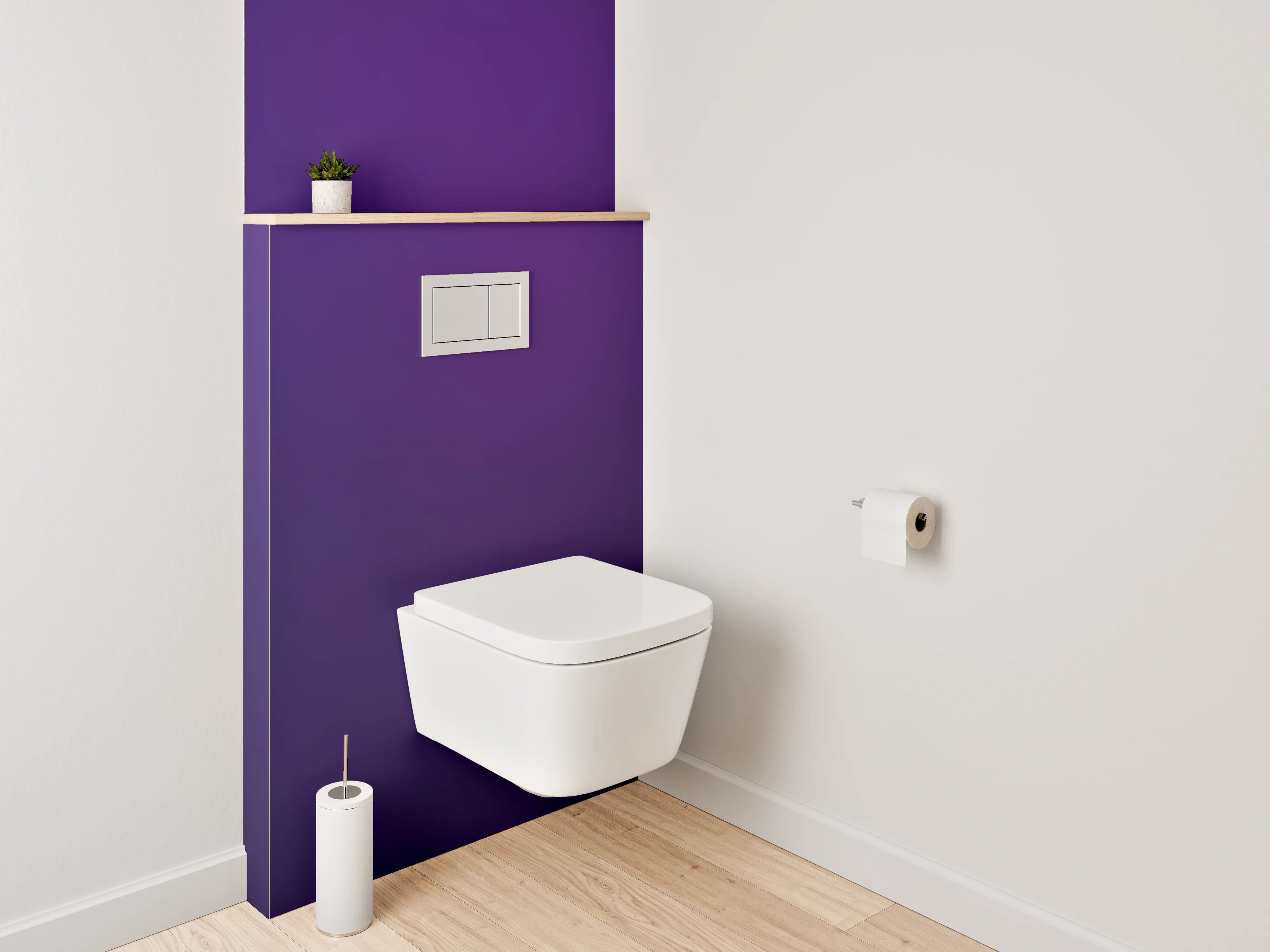 WC-Rückwand - Abstraktes Farbverlauf-Blau-Lila Motiv