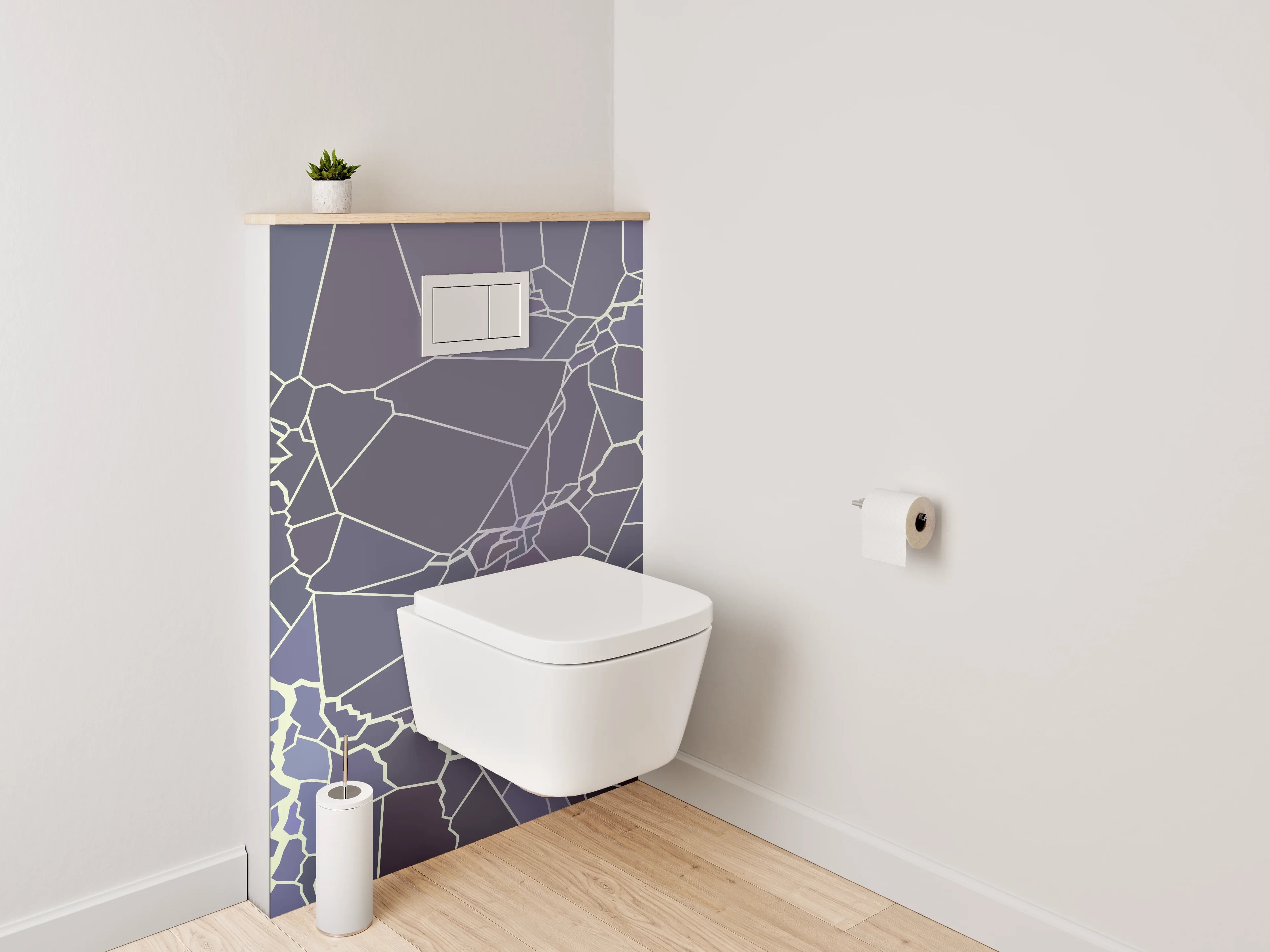 WC-Rückwand - Abstraktes Mosaik-Blitzmuster Wandmotiv