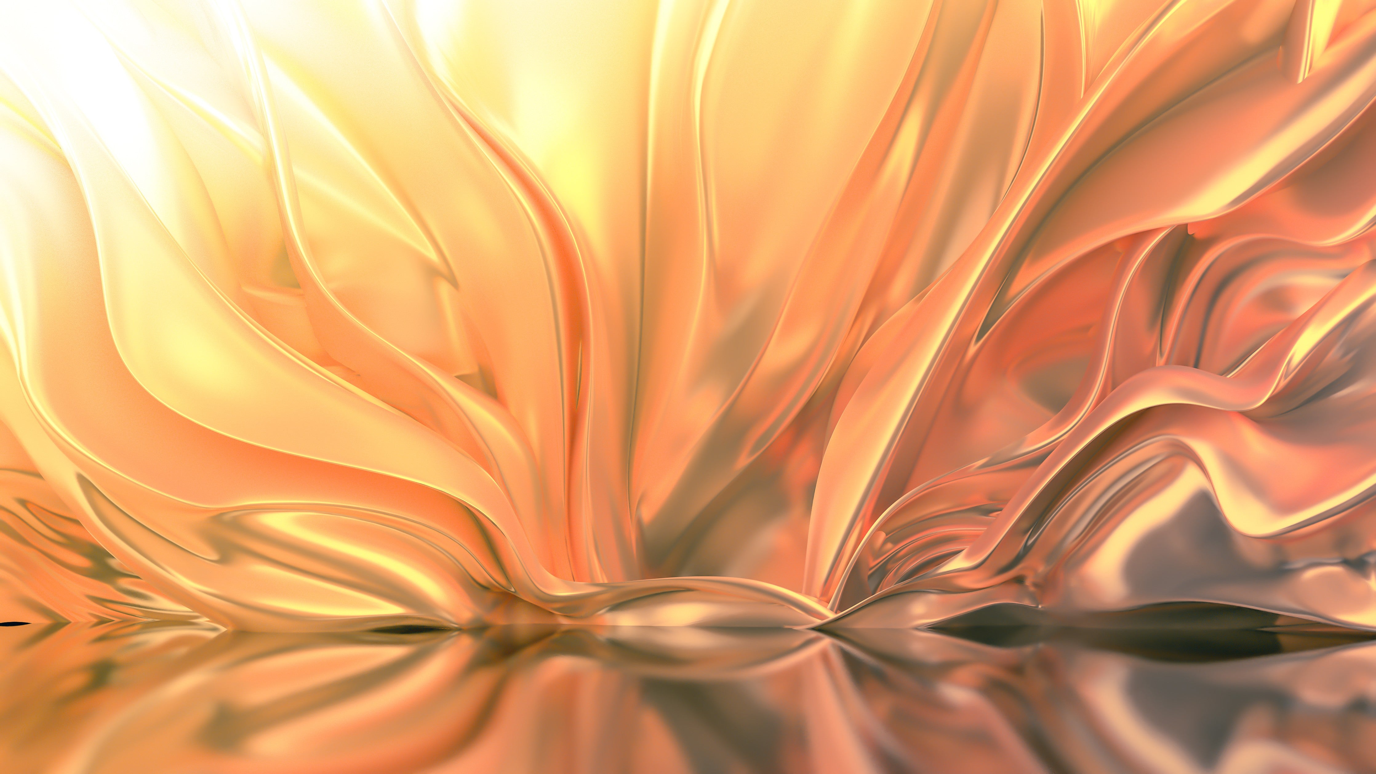 WC-Rückwand-Abstraktes fließendes Gold-Design