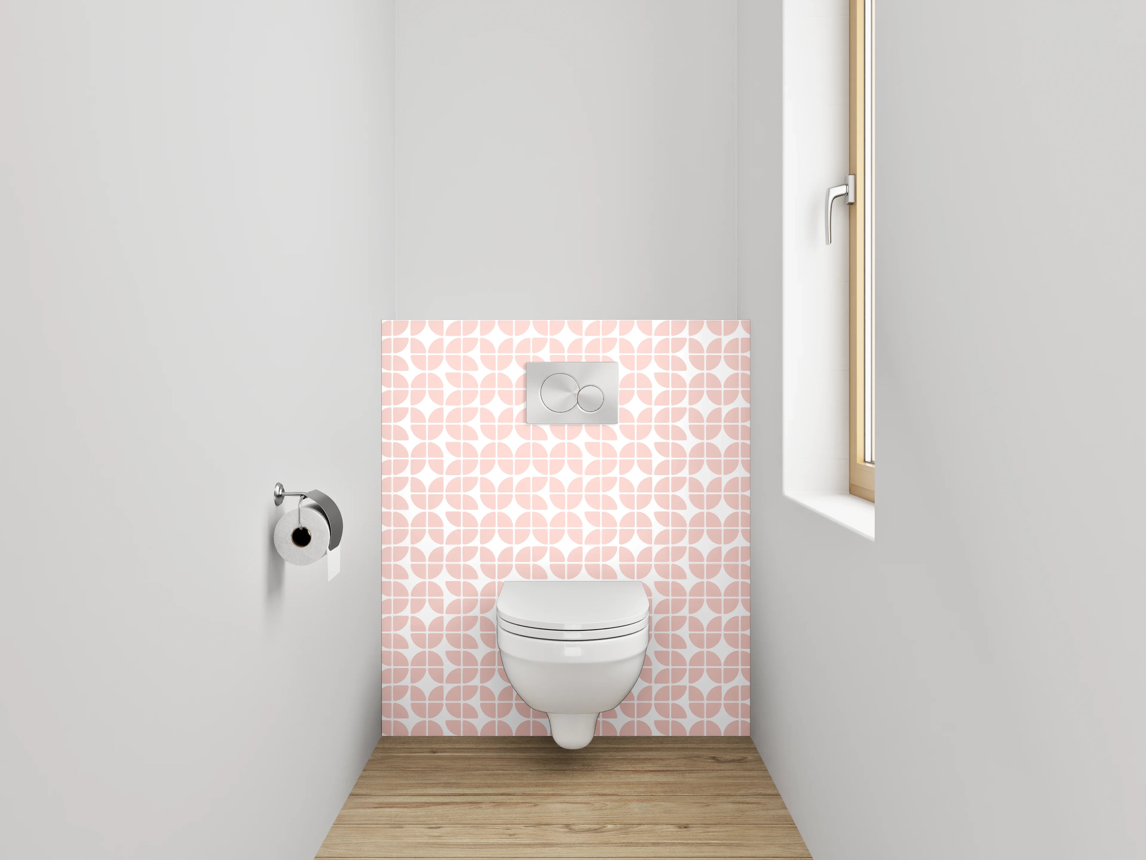 WC-Rückwand - Abstraktes rosa Wellenmuster Tapete