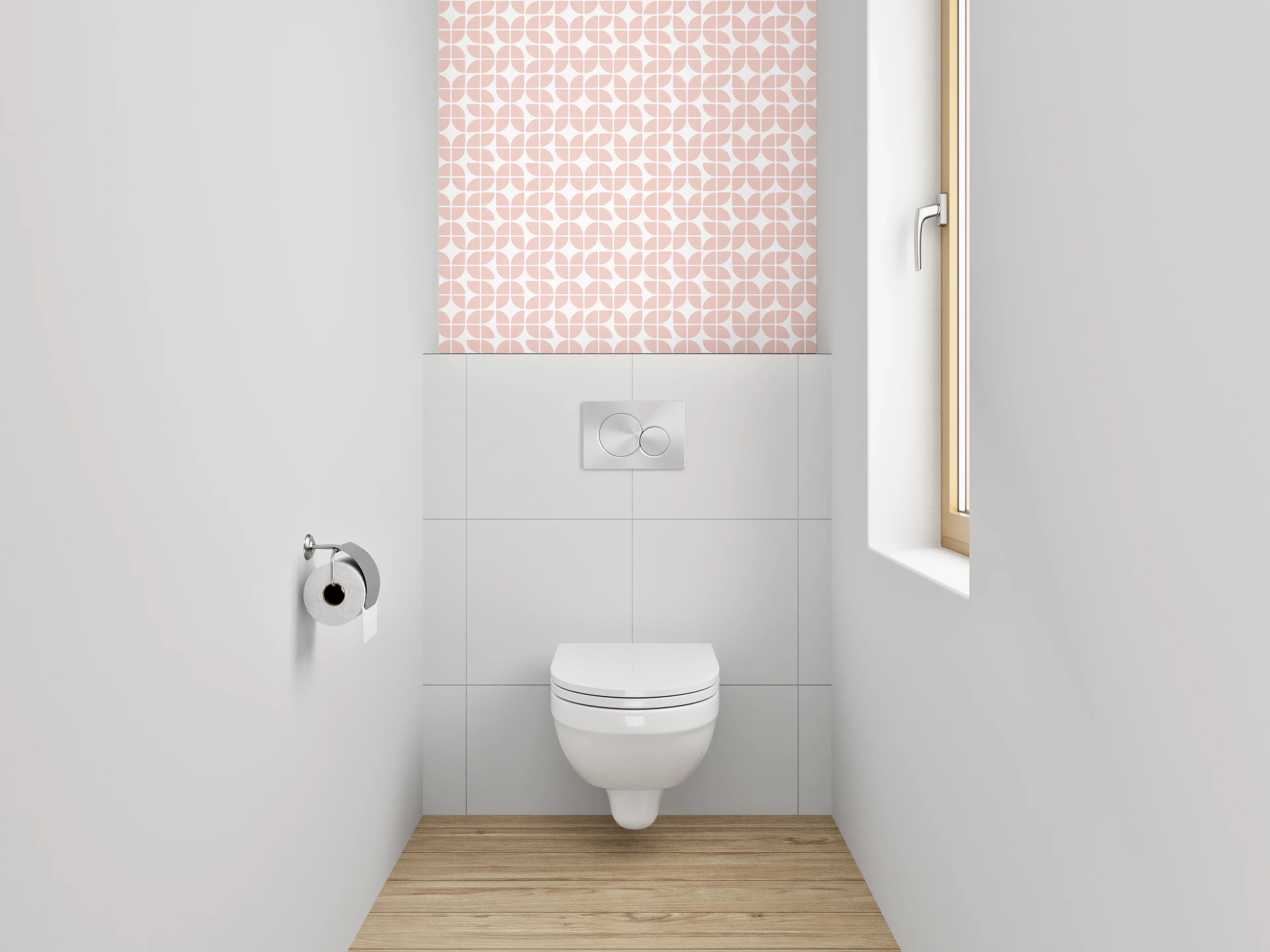 WC-Rückwand - Abstraktes rosa Wellenmuster Tapete
