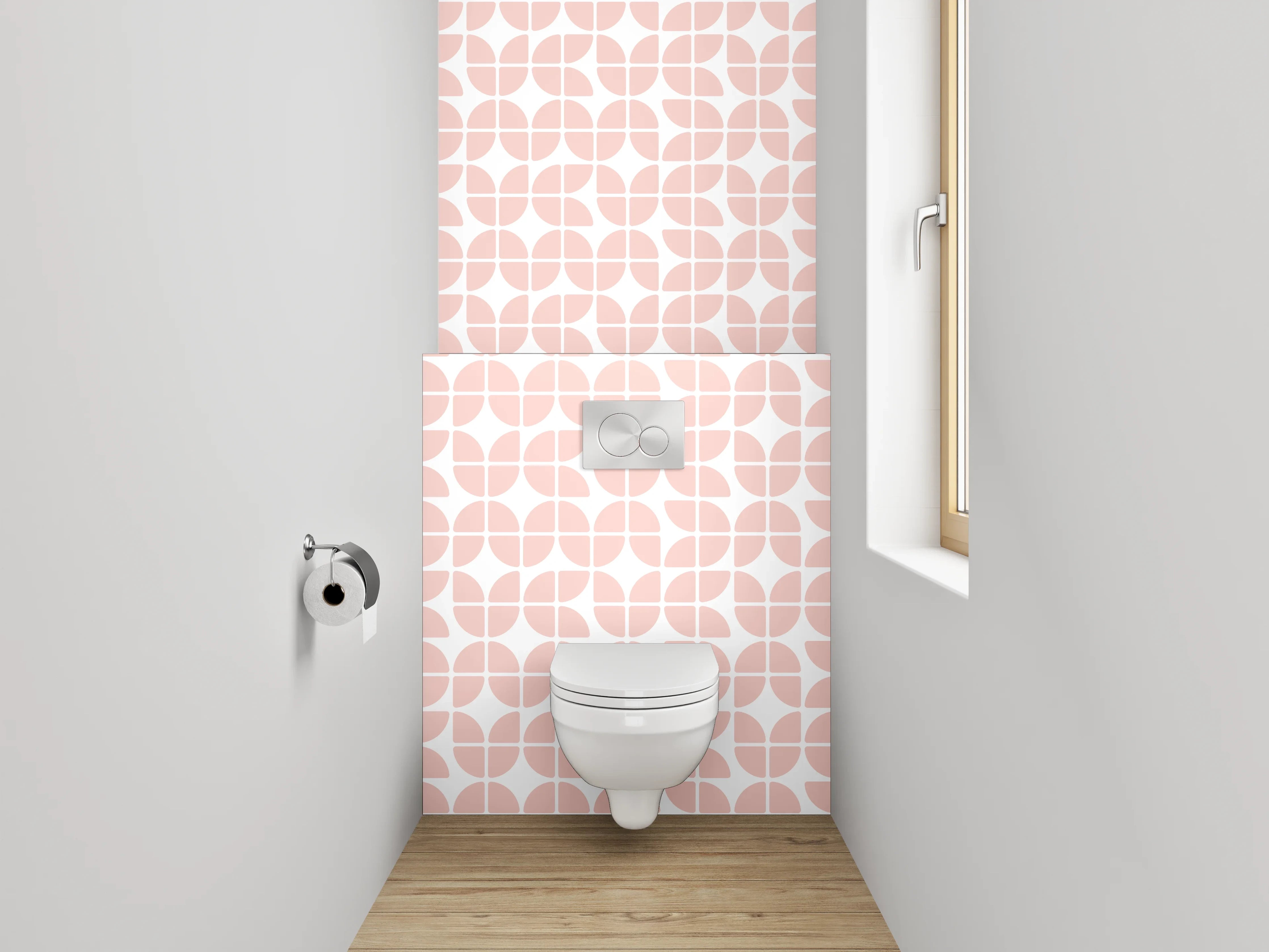 WC-Rückwand - Abstraktes rosa Wellenmuster Tapete