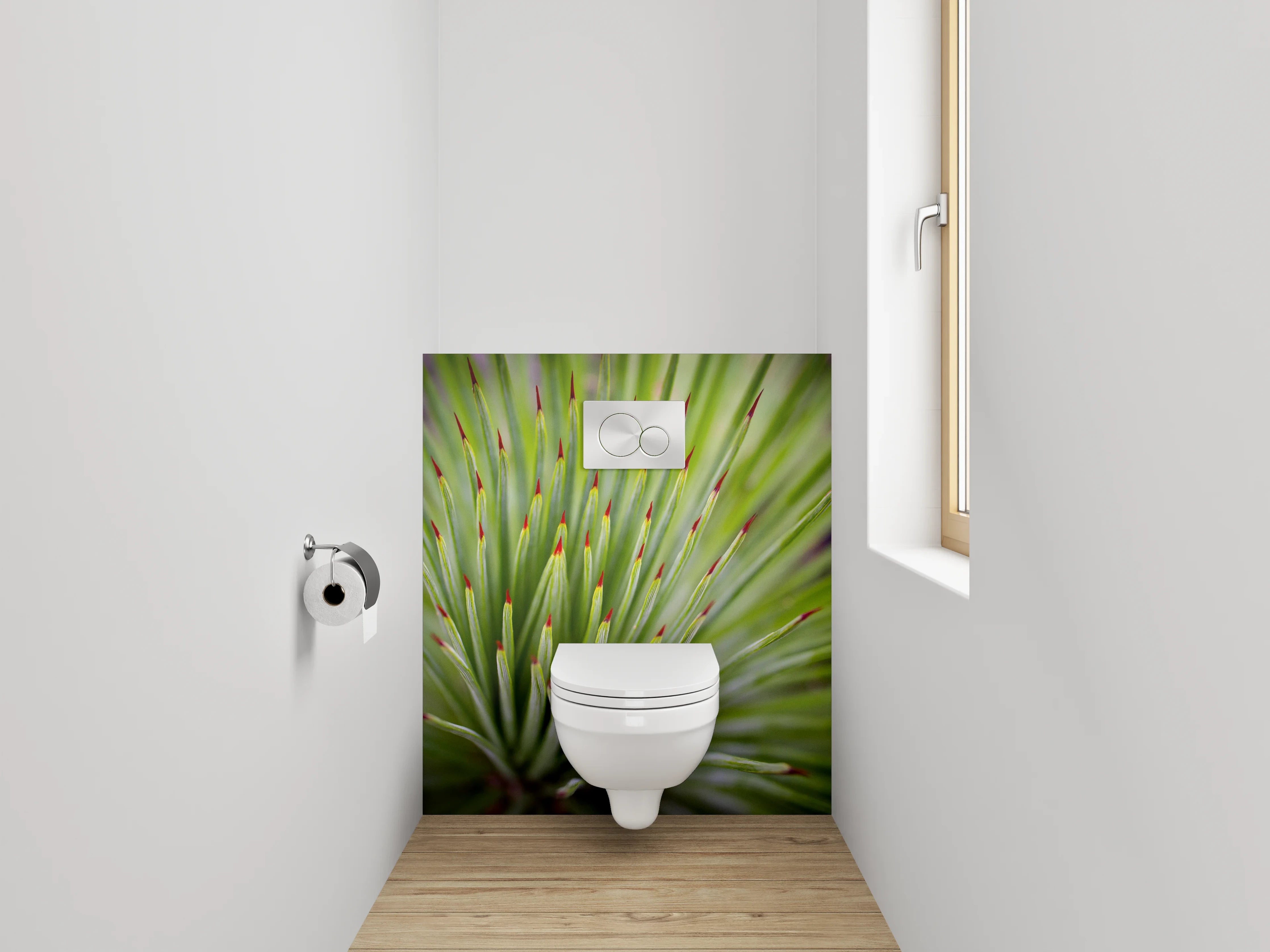 WC-Rückwand - Agave Nahaufnahme Makro Grün