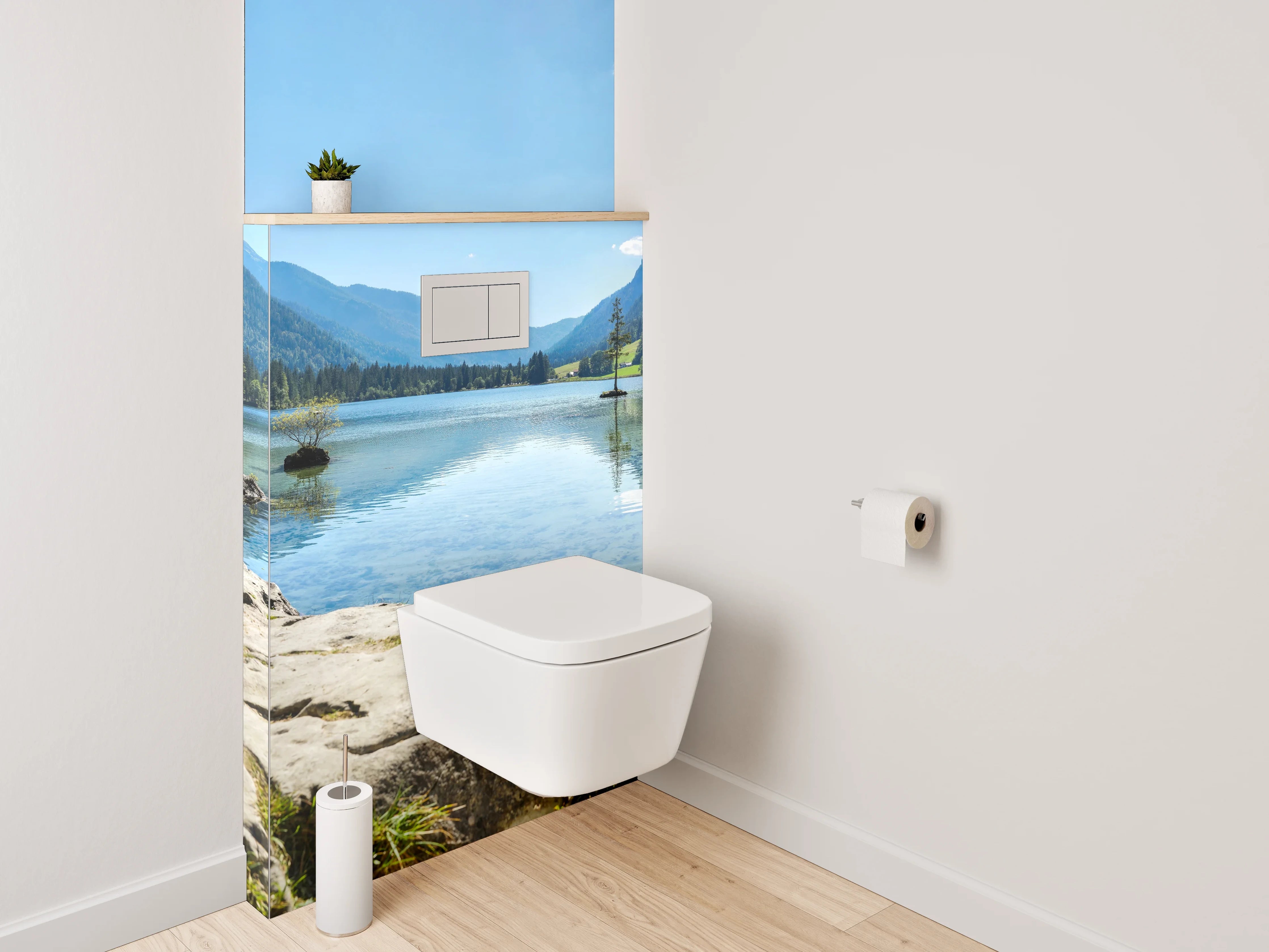 WC-Rückwand - Alpensee Panorama Naturidylle