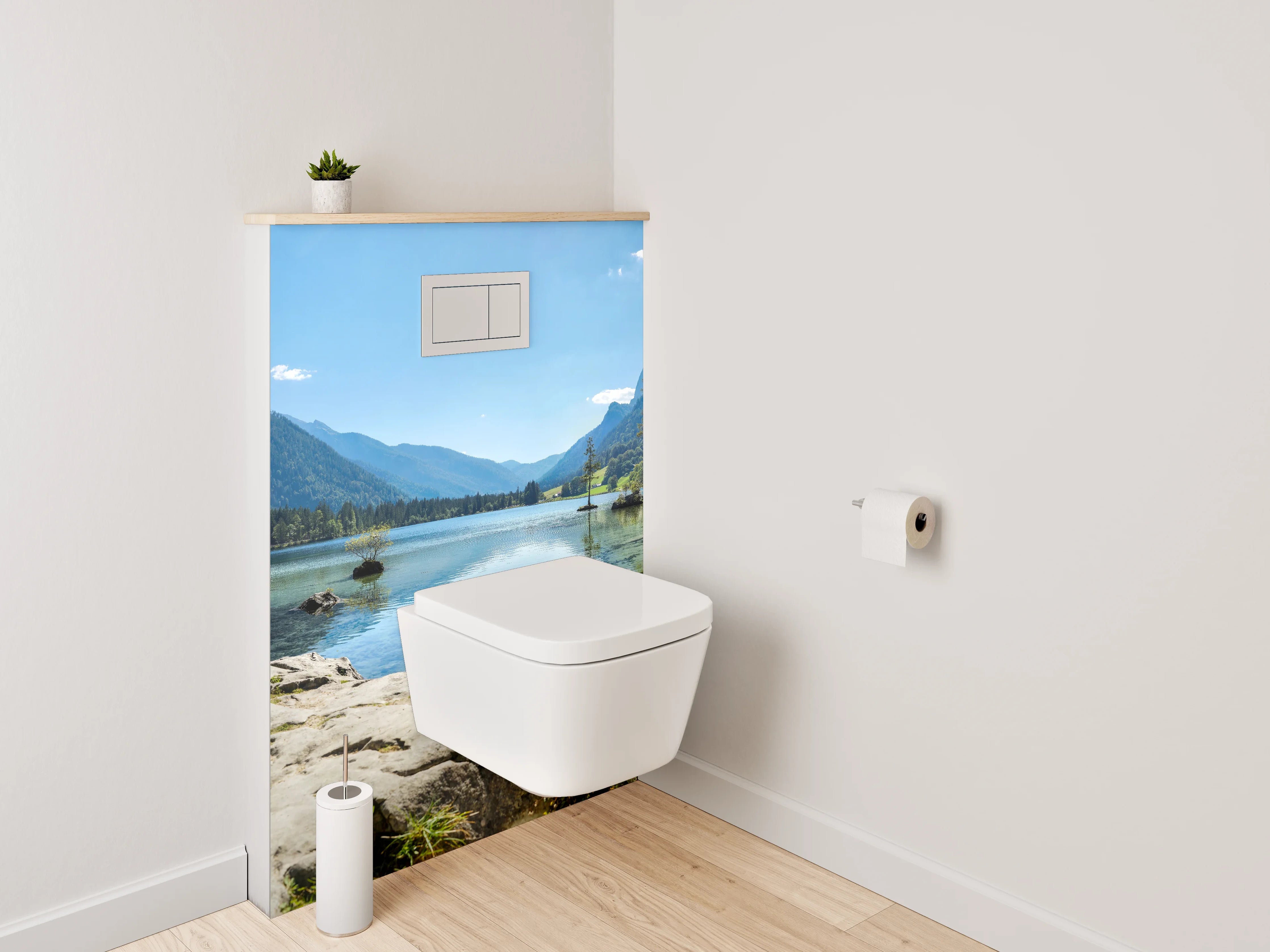 WC-Rückwand - Alpensee Panorama Naturidylle