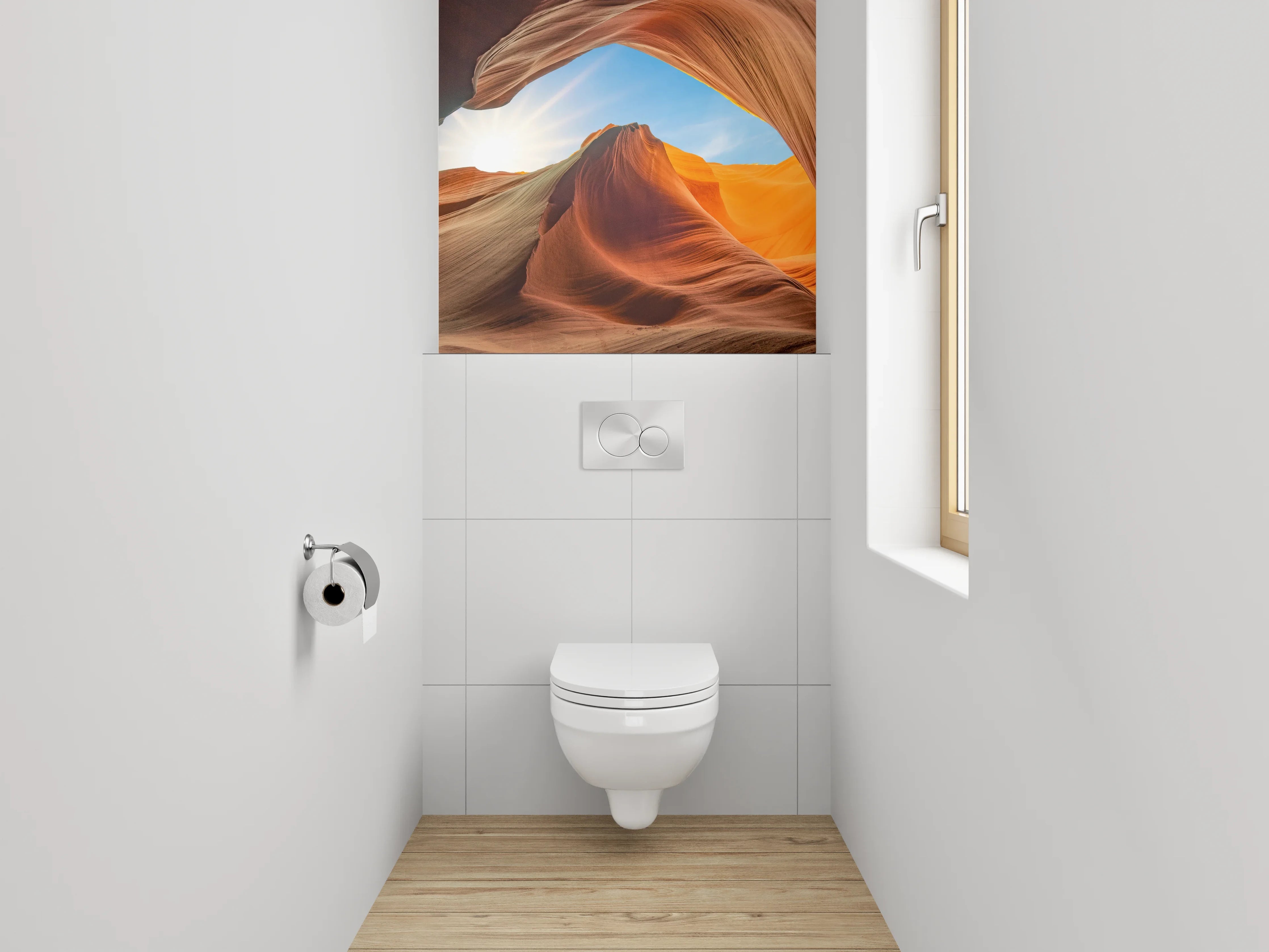 WC-Rückwand - Antelope Canyon Sonnenaufgang Landschaft