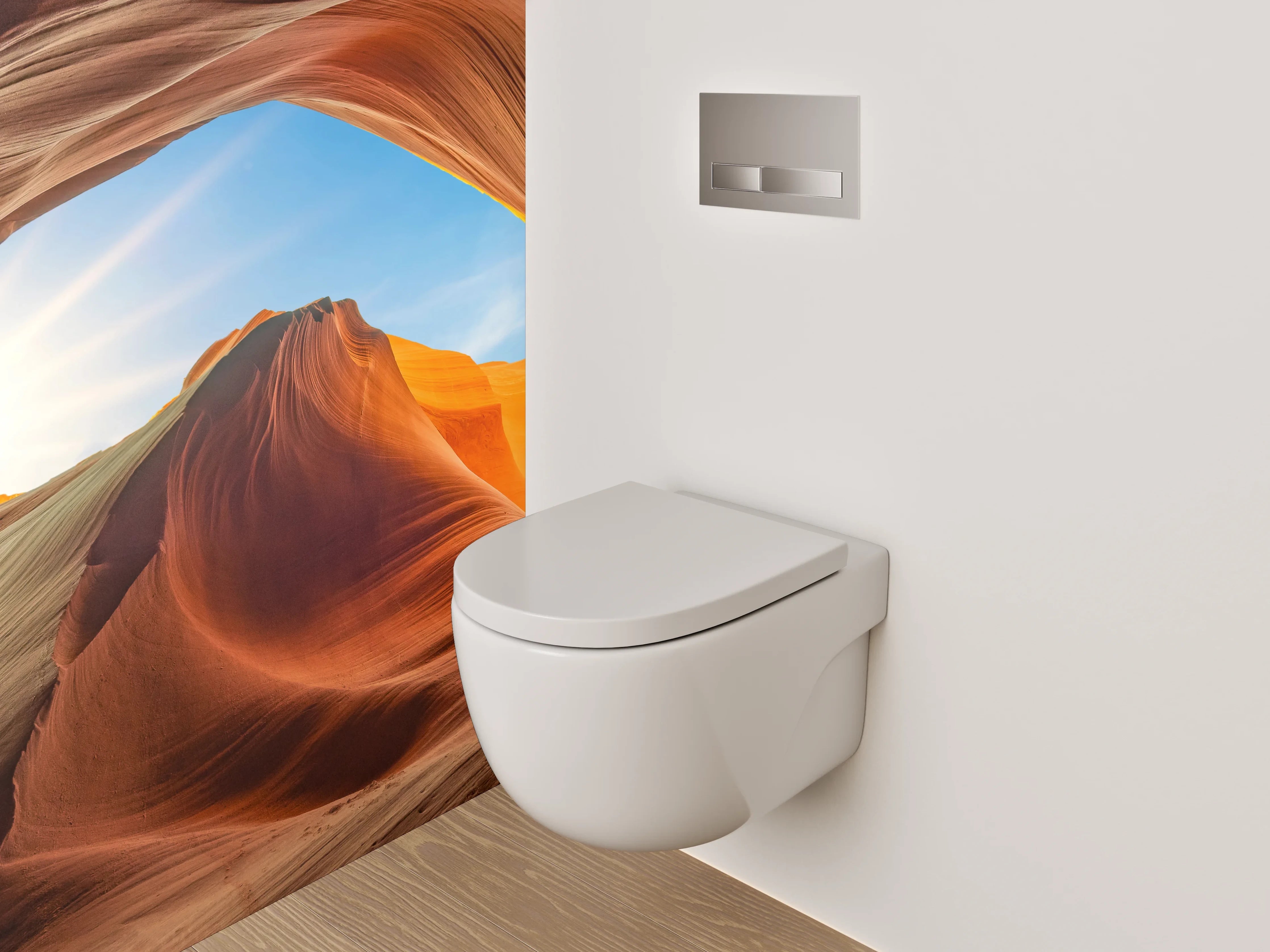 WC-Rückwand - Antelope Canyon Sonnenaufgang Landschaft