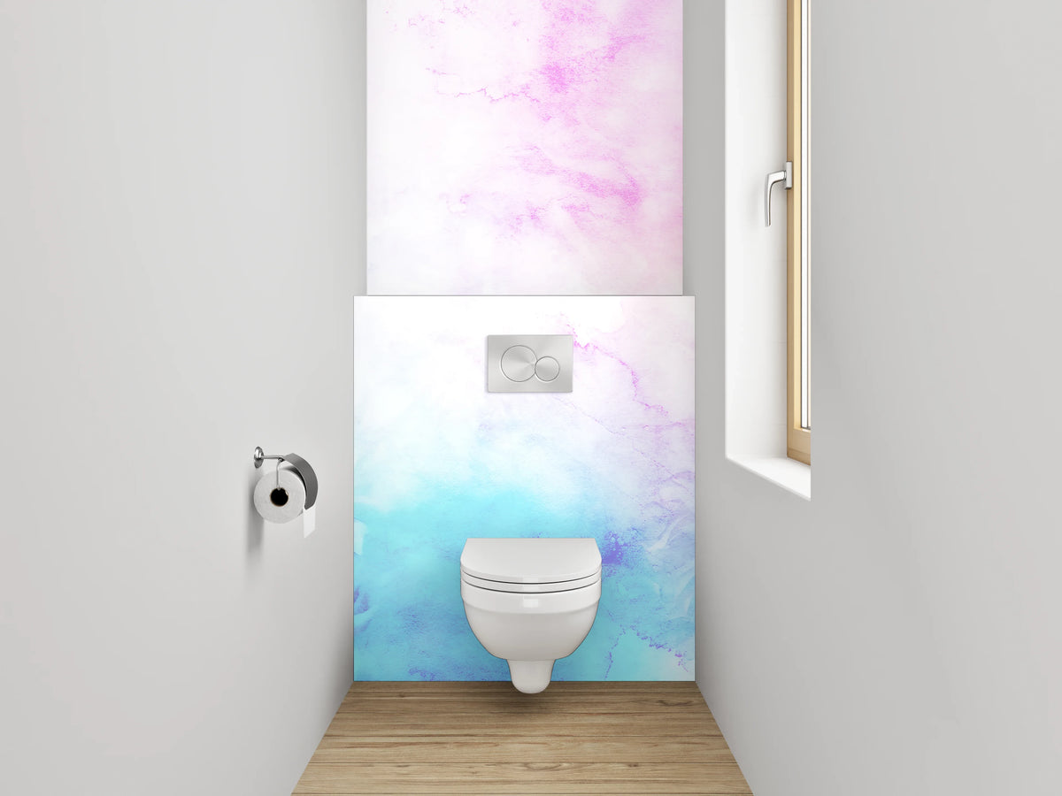WC-Rückwand - Aquarell Blumenzauber in Pastell