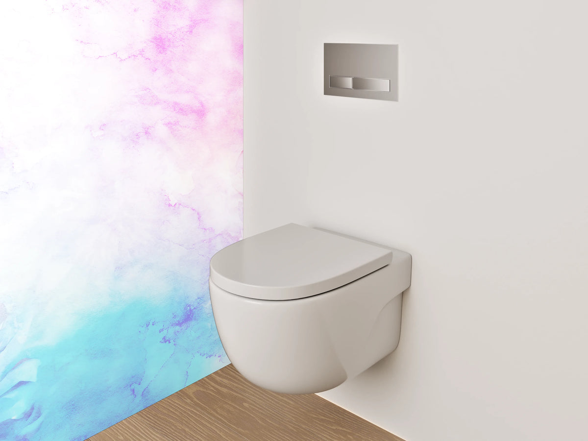 WC-Rückwand - Aquarell Blumenzauber in Pastell
